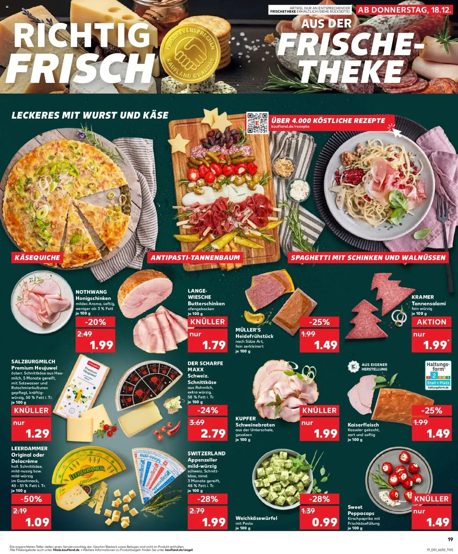 Kaufland prospekt Bad Nauheim	 – gültig ab 22.12.2025 | Seite: 19 | Produkte: Theke, Leerdammer, Wurst, Salami