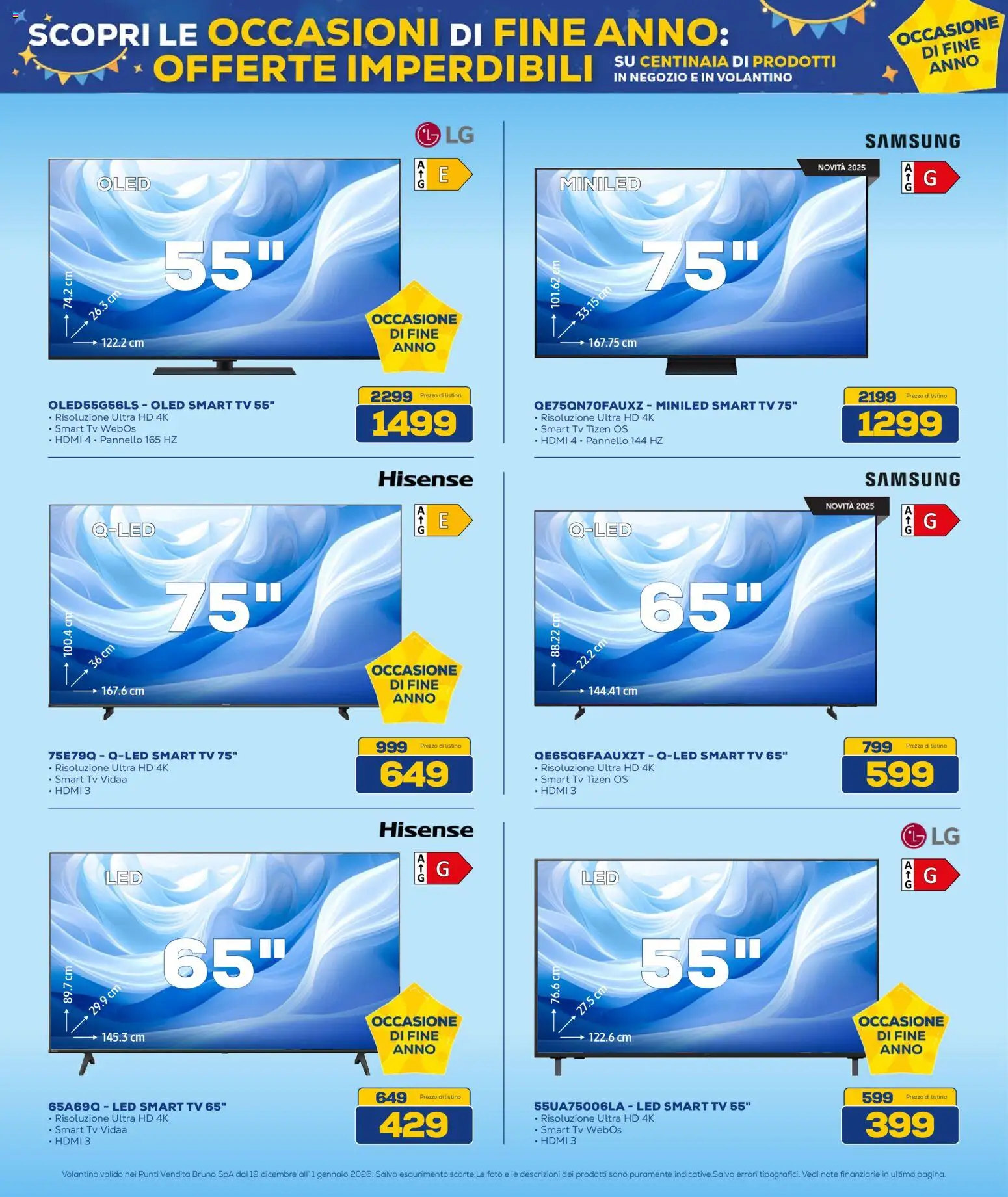Volantino Euronics del 19.12.2025 | Pagina: 20 | Prodotti: smart TV, TV, Samsung