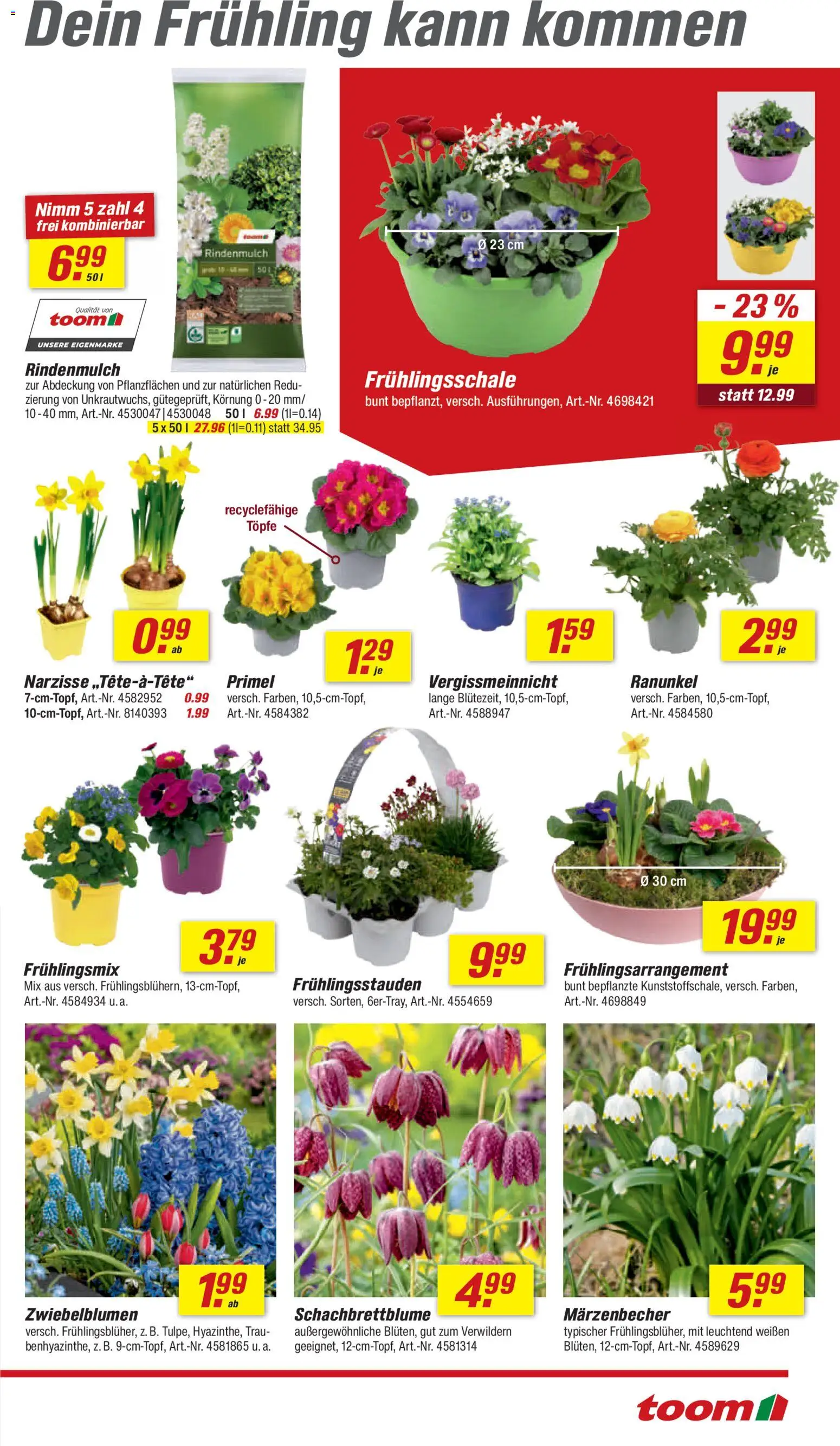 Toom Baumarkt Prospekt 	 – gültig ab 14.03.2026 | Seite: 5 | Produkte: Rindenmulch