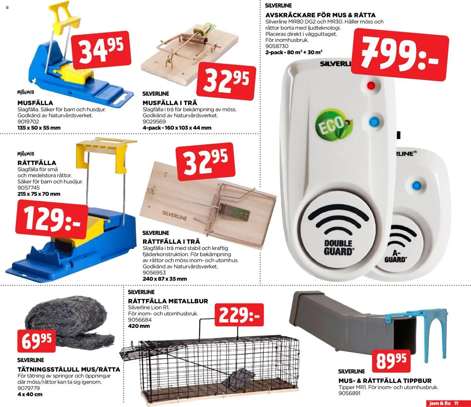 Jem & Fix reklamblad aktuell från 02.03.2026 | Sida: 19 | Produkter: Mus, Musfälla