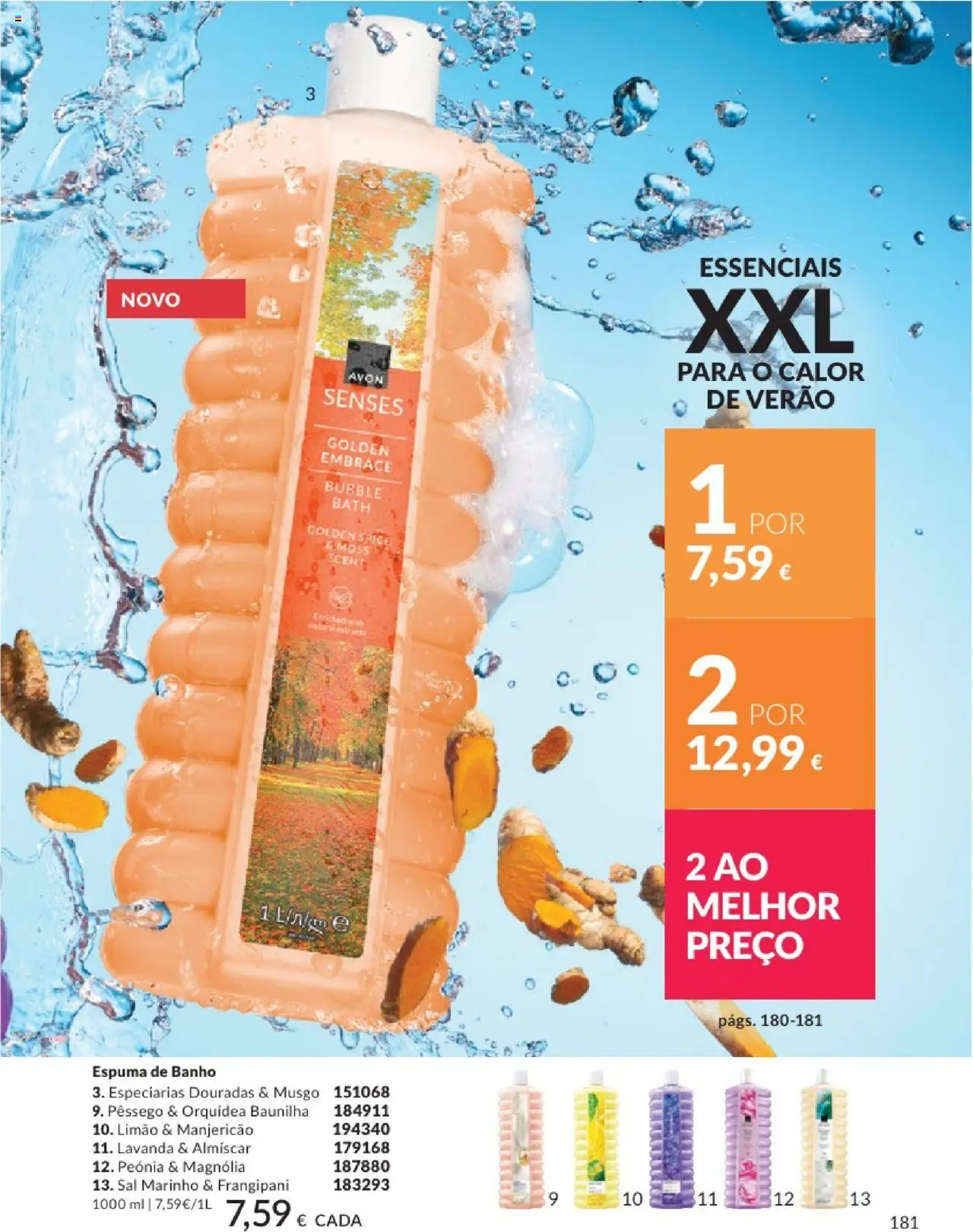 Catálogo Avon Campanha 8 │ válido de 01.08.2025 | Página: 181 | Produtos: Espuma de banho, Sal, Banho