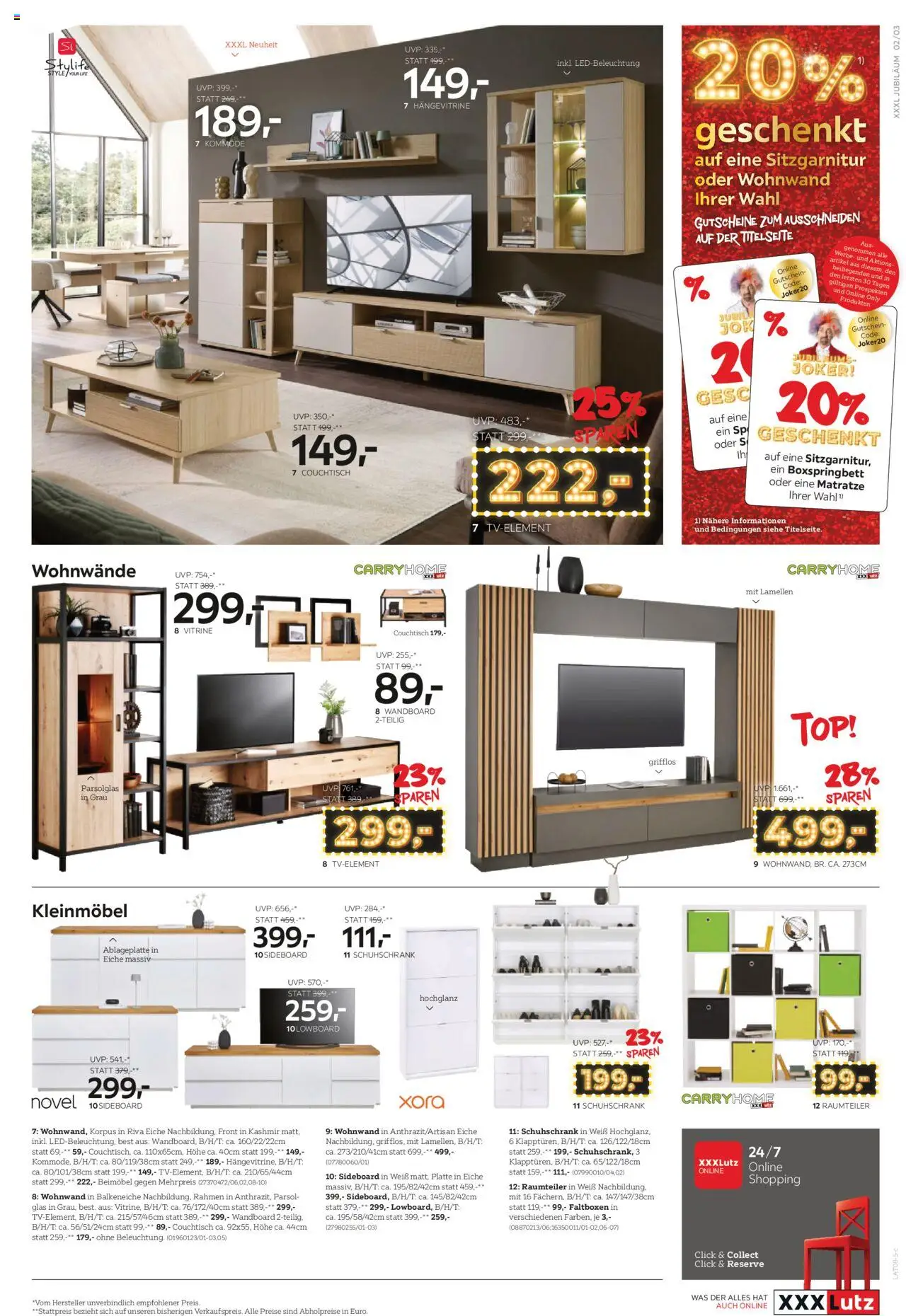 XXXLutz Prospekt aktuell gültig ab 12.08.2025 | Seite: 3 | Produkte: Matratze, Kommode, Couchtisch