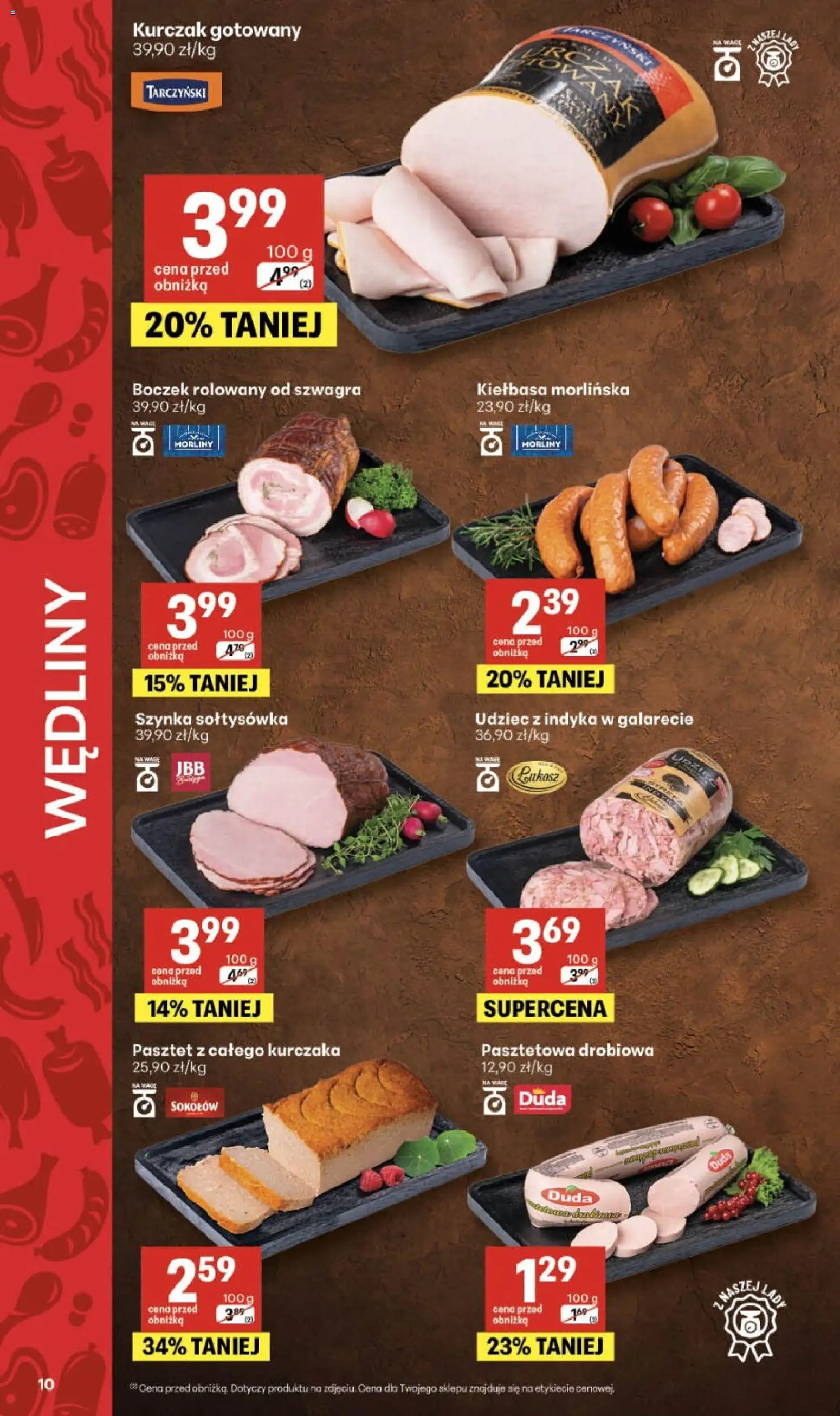 Delikatesy Centrum Gazetka od 26.02.2026 | Strona: 10 | Produkty: Kiełbasa, Szynka, Boczek, Wędliny