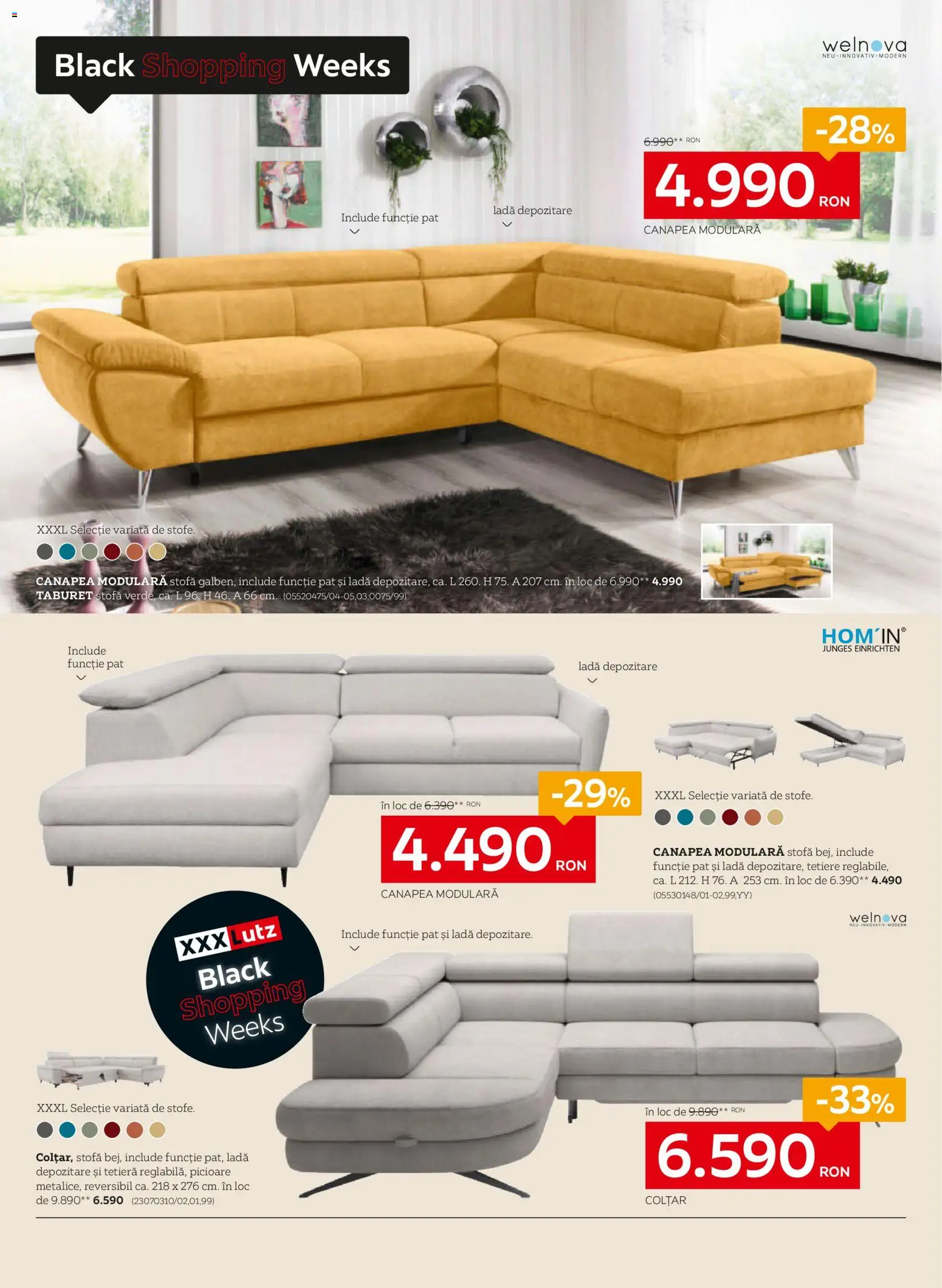 Noul catalog XXXLutz – valabil de la 07.11.2025 | Pagină: 8 | Produse: Pat, Canapea, Colțar, Taburet