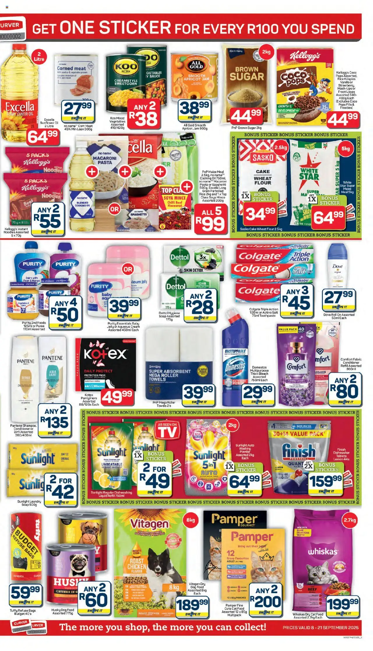 New Pick n Pay catalogue – valid from 08.09.2025 | Page: 3 | Products: Data, Conditioner, Water, Sauce