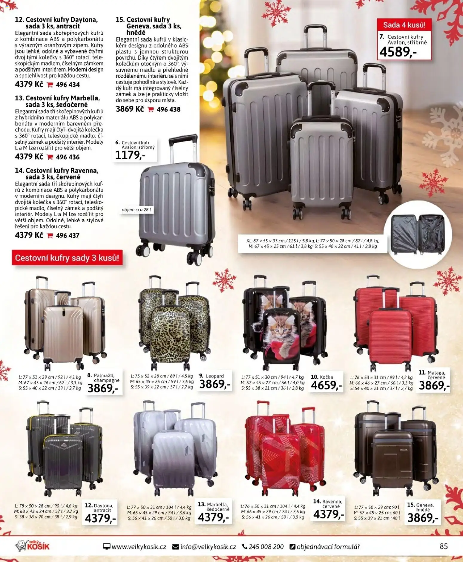 Velký Košík katalog listopad 2025 od 01.11.2025 | Strana: 85 | Produkty: Cestovní kufr, Kufr, Modely, Kufry