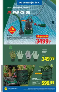 Lidl katalog - pregled Lidl kataloga - važi od 16.04.2026 | Strana: 82 | Proizvode: Parkside, Rukavice, Torba