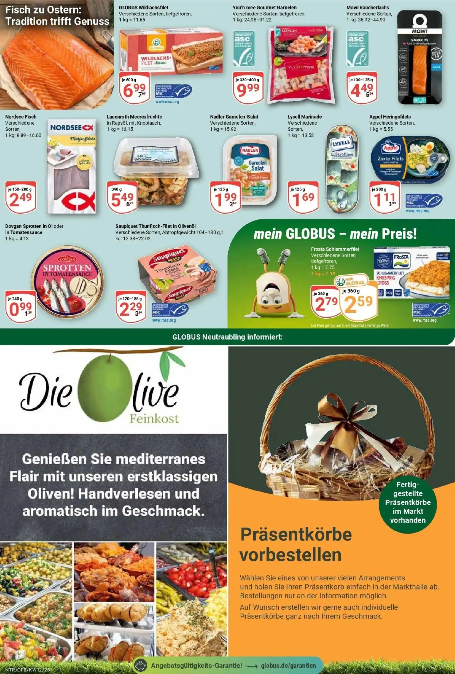 Globus prospekt Neutraubling	 – gültig ab 15.03.2026 | Seite: 8 | Produkte: Olivenol, Fisch, Räucherlachs, Meeresfrüchte