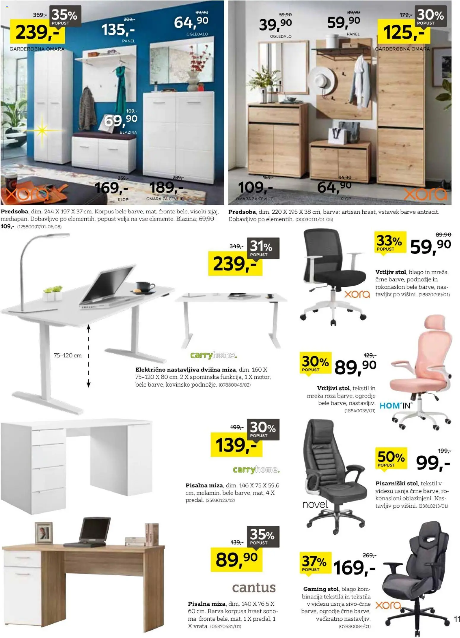 Novi XXXL Lesnina katalog ponudbe – veljaven od 19.01.2026 | Stran: 11 | Izdelki: Blazina, Omara, Ogledalo, Barva