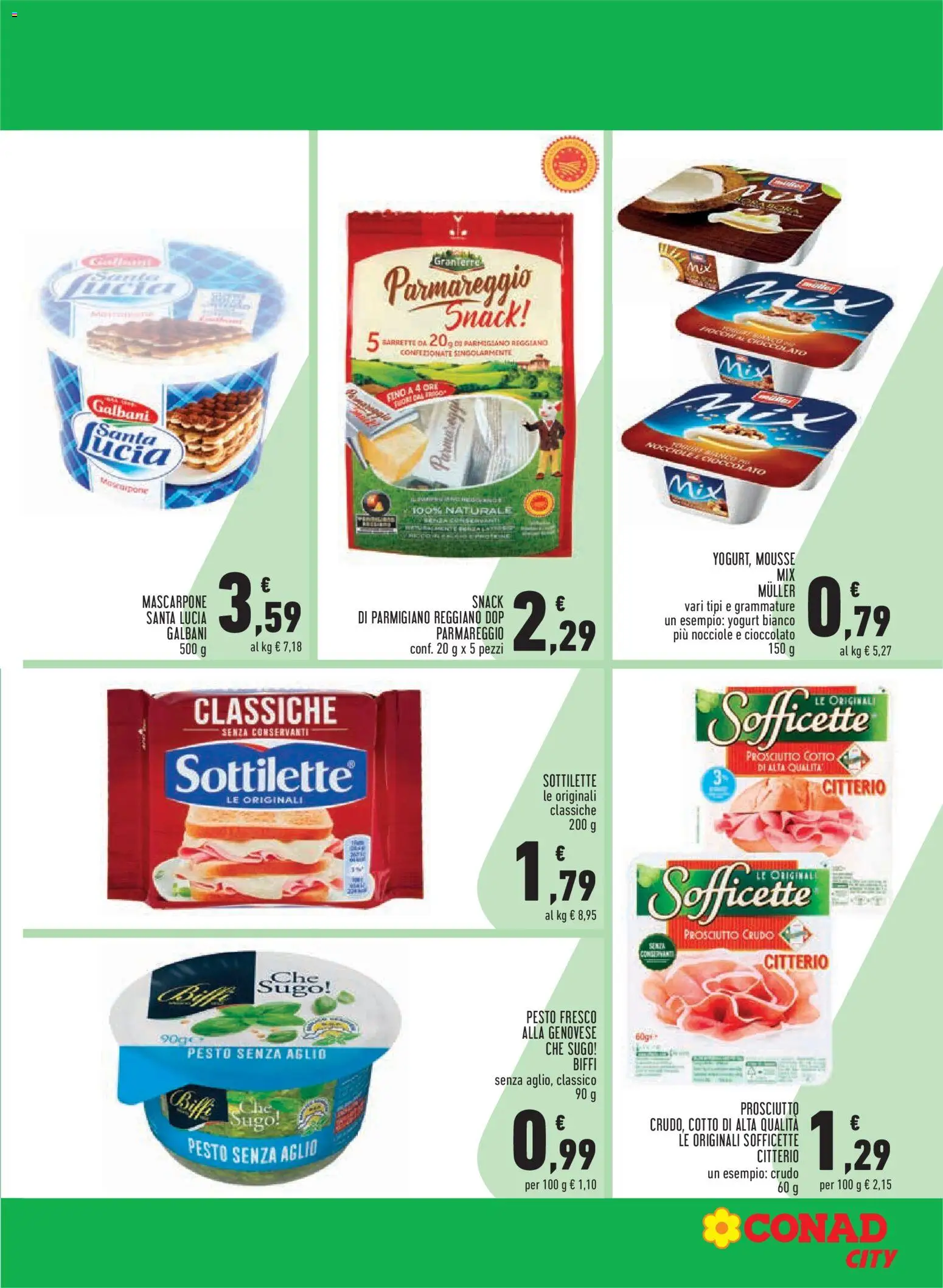 Volantino Conad del 30.04.2026 | Pagina: 3 | Prodotti: Prosciutto Cotto, Parmigiano reggiano, Sugo, Parmigiano