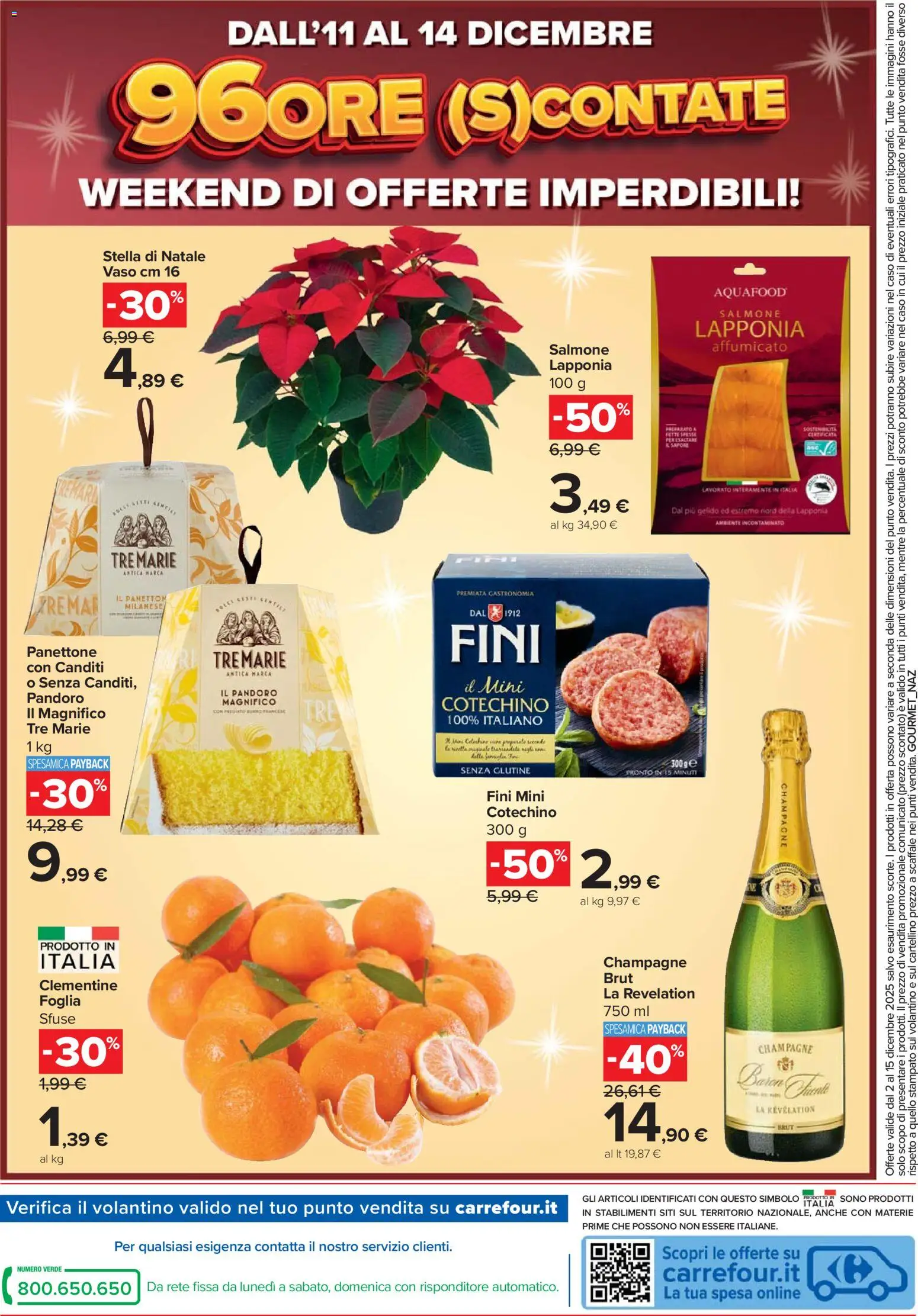 Volantino Carrefour del 02.12.2025 | Pagina: 20 | Prodotti: Salmone affumicato, Pandoro, Scaffale, Vaso
