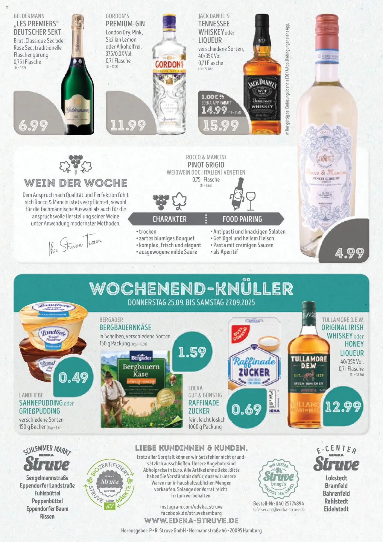 Edeka Struve Prospekt 	 – gültig ab 22.09.2025 | Seite: 16 | Produkte: Käse, Weißwein, Sekt, Wein