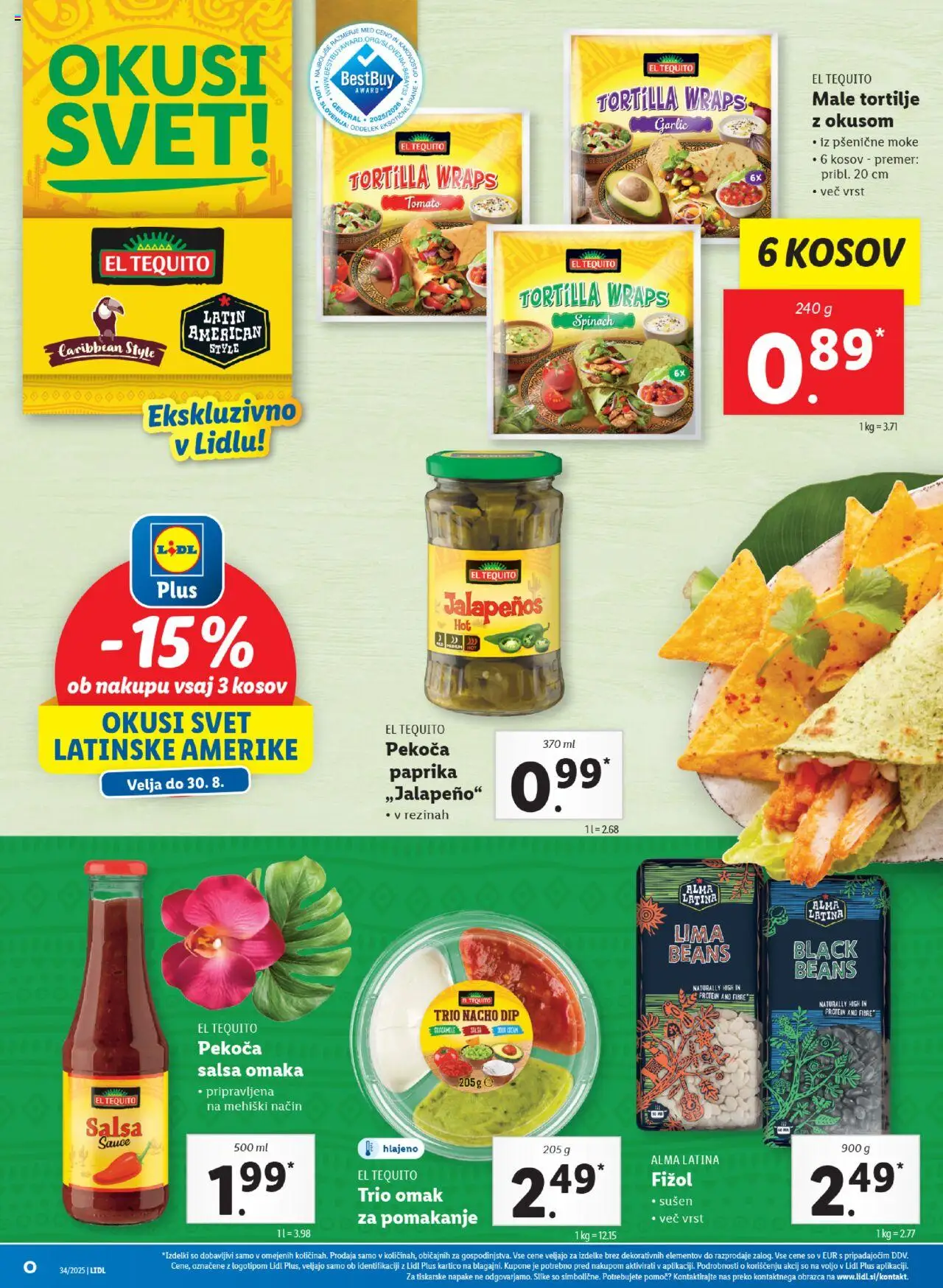 Lidl katalog │ velja od 21.08.2025 | Stran: 42 | Izdelki: Paprika, Tortilje, Omaka