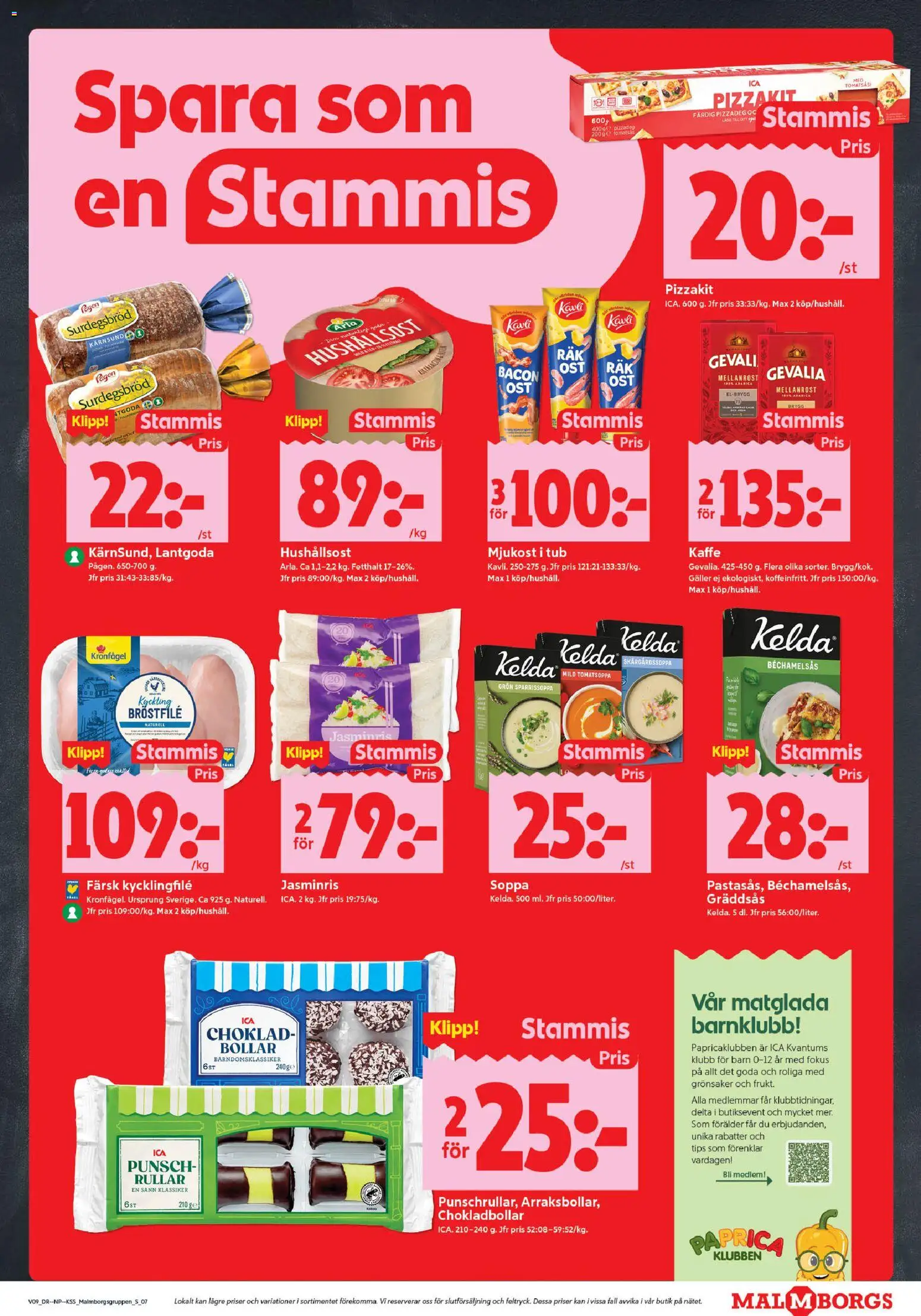 ICA Kvantum reklamblad aktuell från 23.02.2026 | Sida: 7 | Produkter: Galler, Hushållsost, Choklad, Soppa