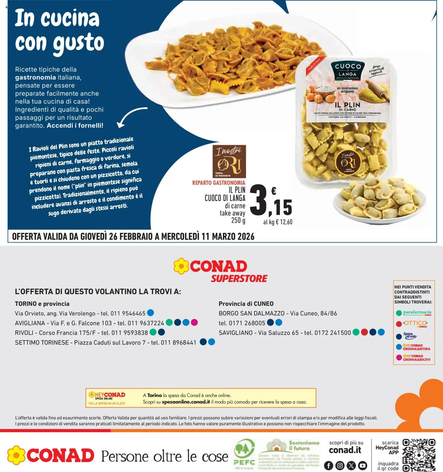 Volantino Conad del 26.02.2026 | Pagina: 32 | Prodotti: Formaggio, Stampa, Sugo, Terra