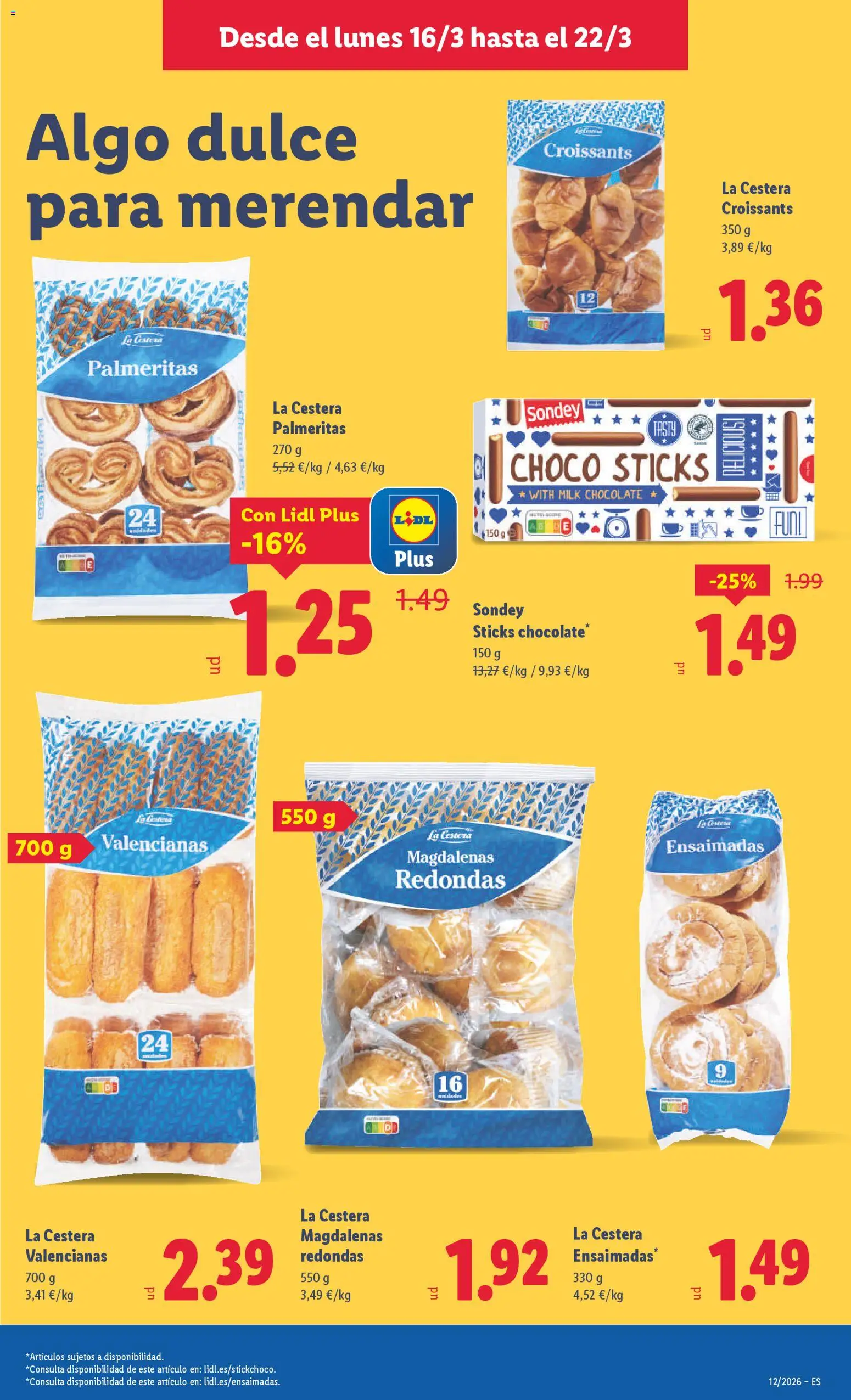 Lidl folleto │ válido desde el 16.03.2026 | Página: 15 | Productos: Chocolate, Magdalenas