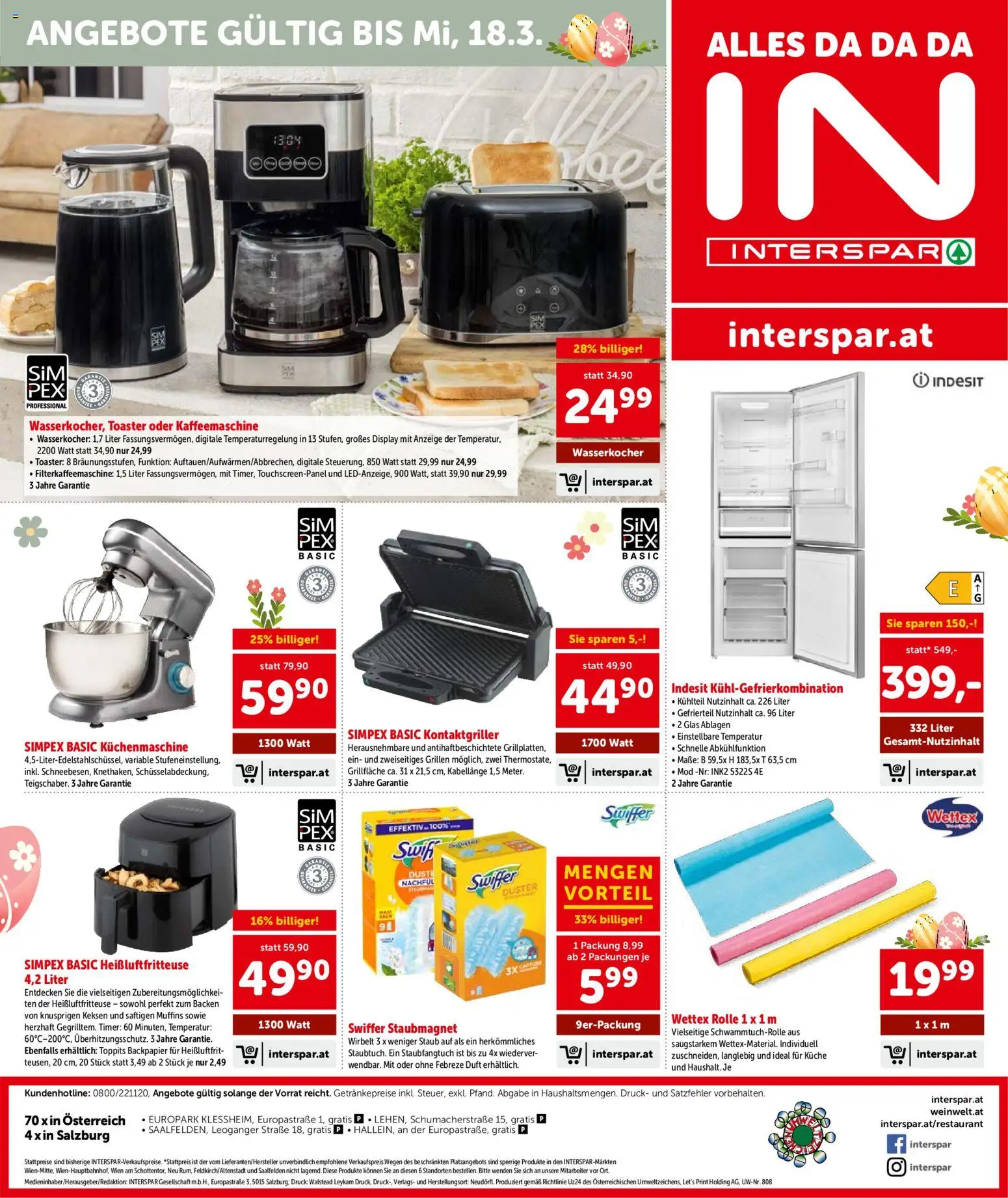 Interspar Flugblatt - Salzburg gültig ab 26.02.2026 | Seite: 25 | Produkte: Kaffeemaschine, Wasserkocher, Toaster, Duft