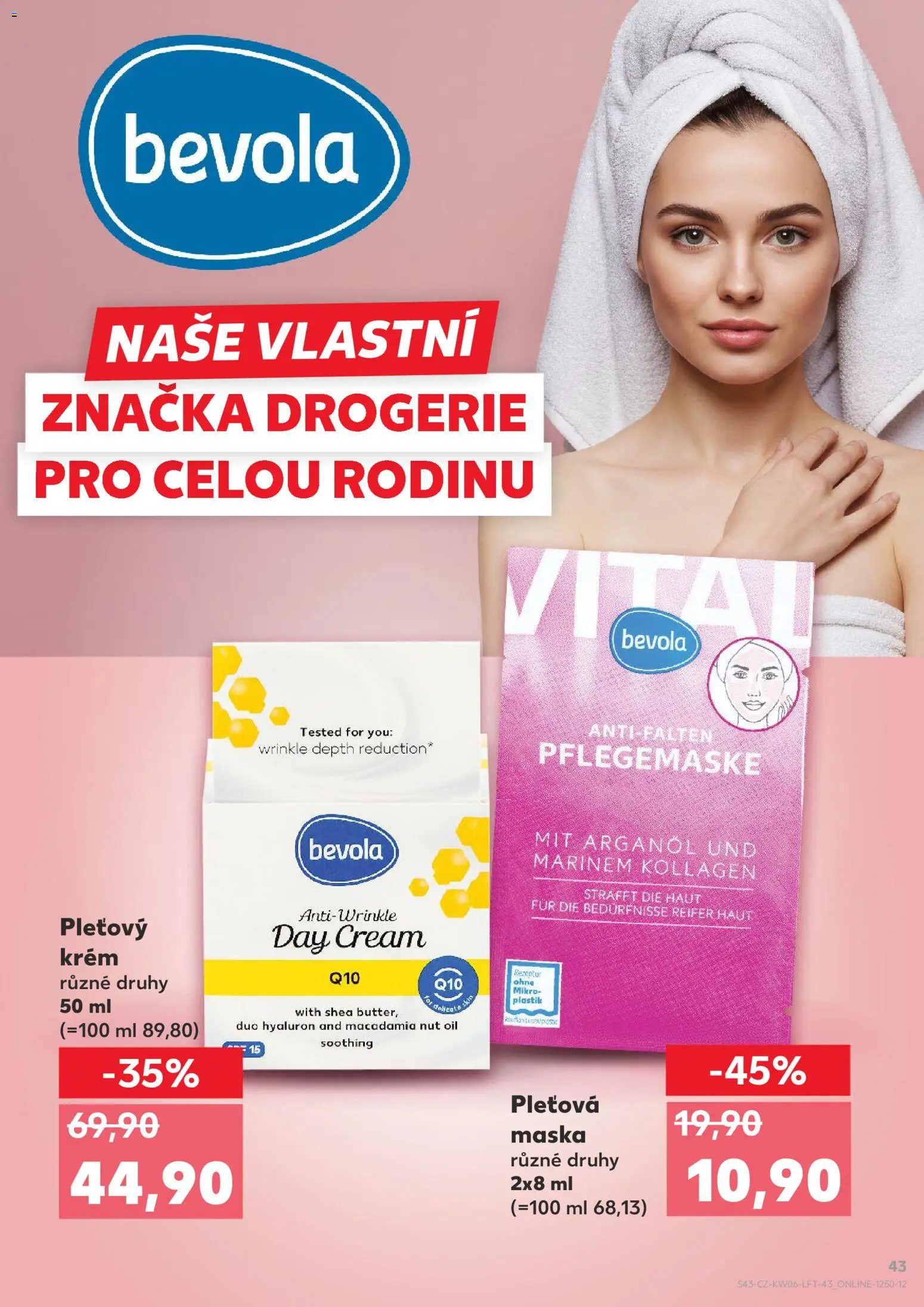 Kaufland leták - Chomutov od 04.02.2026 | Strana: 43 | Produkty: Krém, Bevola, Drogerie, Maska