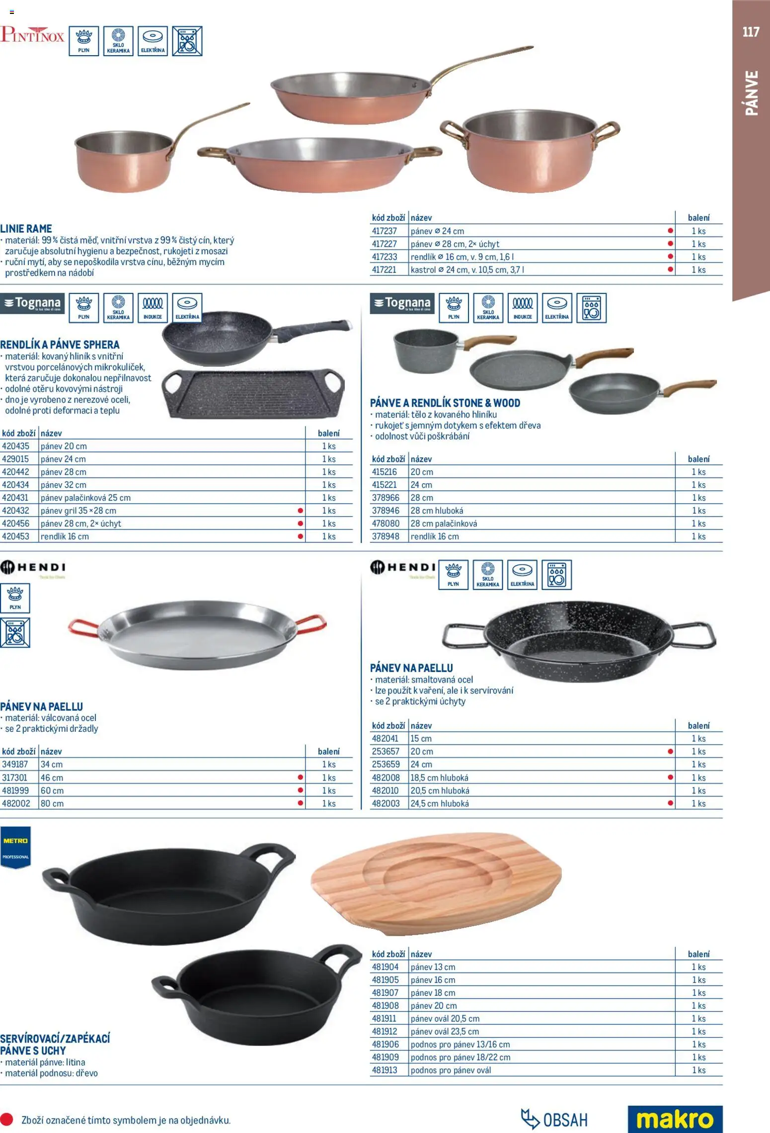 Makro leták - Gastro vybavení a zařízení od 01.02.2026 | Strana: 117 | Produkty: Podnos, Nádobí, Pánve, Gril