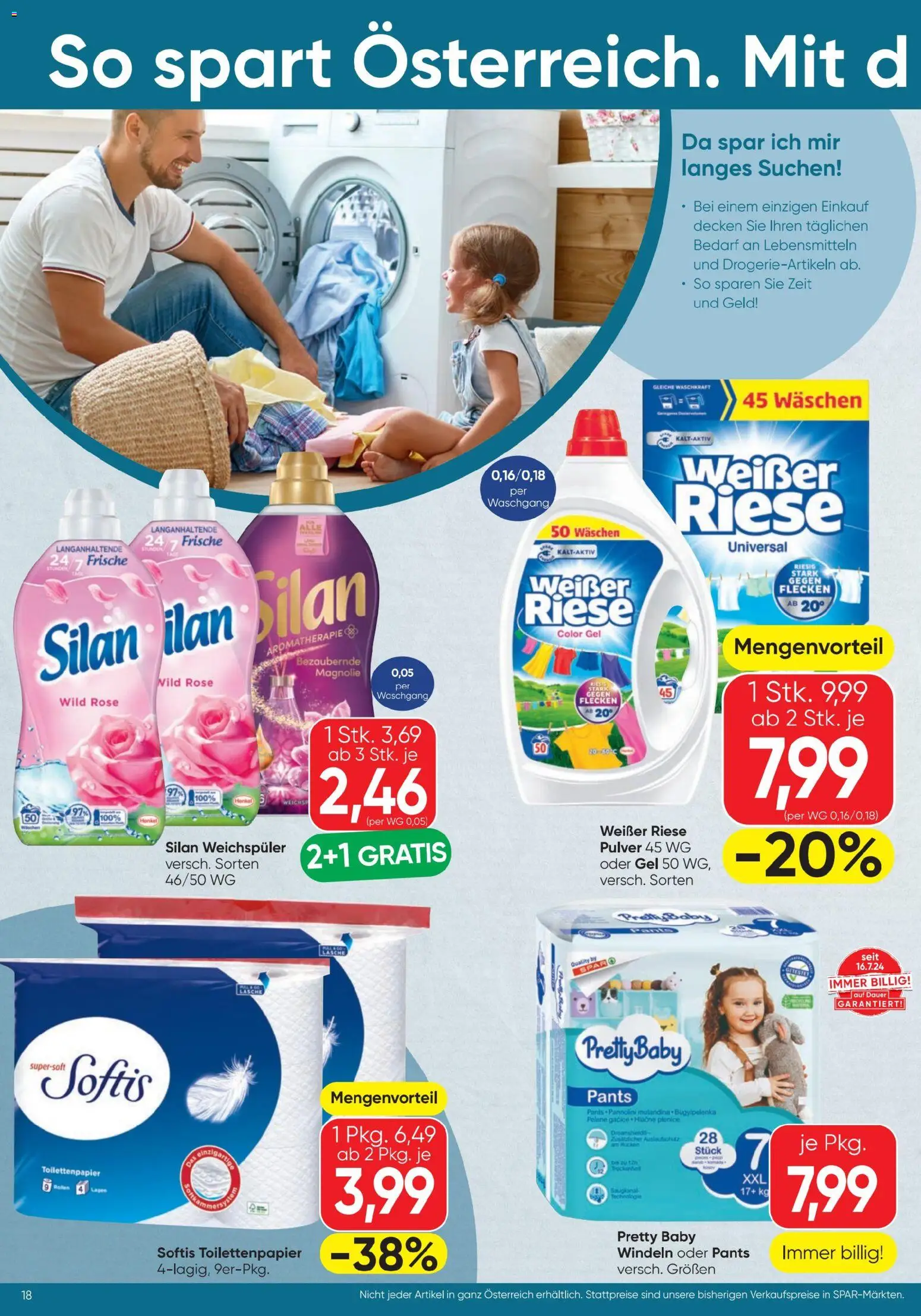 Spar Flugblatt gültig ab 26.02.2026 | Seite: 18 | Produkte: Flocken, Weichspüler