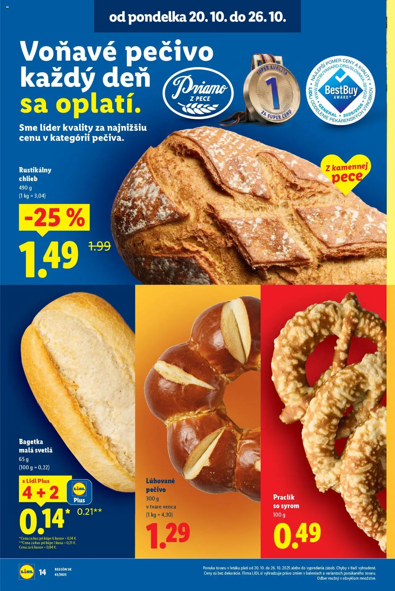 Nové Lidl akcie – leták je platný od 20.10.2025 | Strana: 18 | Produkty: Chlieb, Svetlá