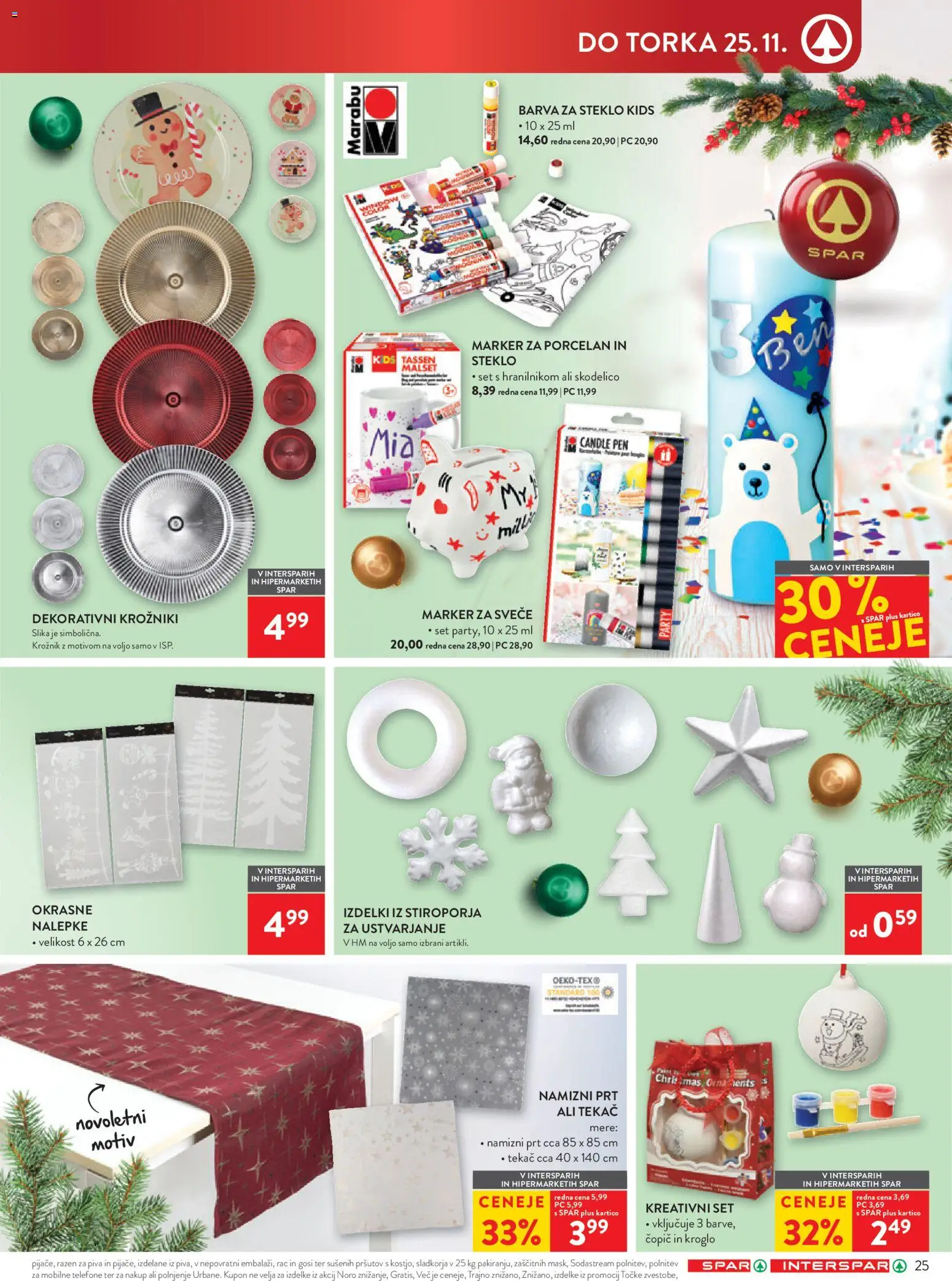 Novi Spar katalog ponudbe – veljaven od 12.11.2025 | Stran: 31 | Izdelki: Tekač, Copic, Svece, Barva
