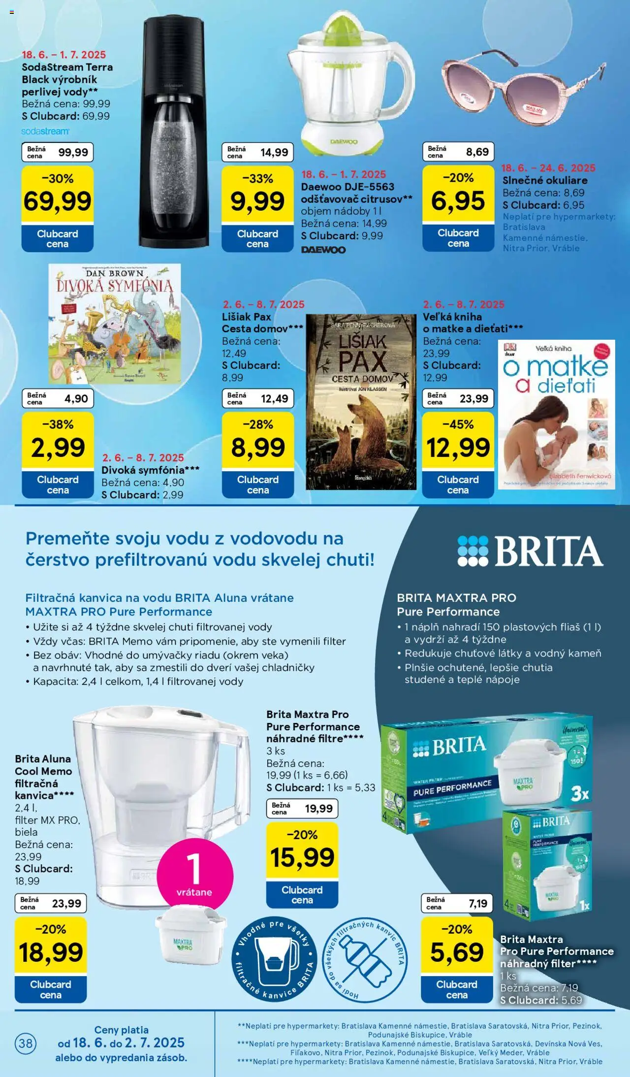 Tesco Hypermarket - leták │ platný od 18.06.2025 | Strana: 38 | Produkty: Filtračná kanvica, Odšťavovač, PC, Kanvica
