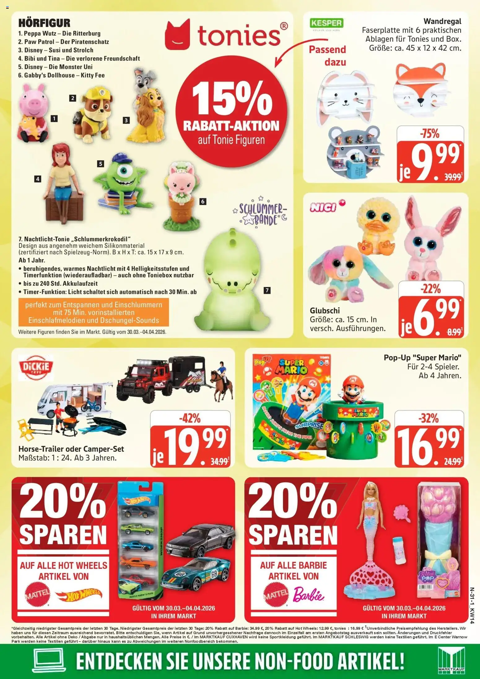 Edeka prospekt Rostock	 – gültig ab 30.03.2026 | Seite: 31 | Produkte: Wandregal, Monster, Nachtlicht