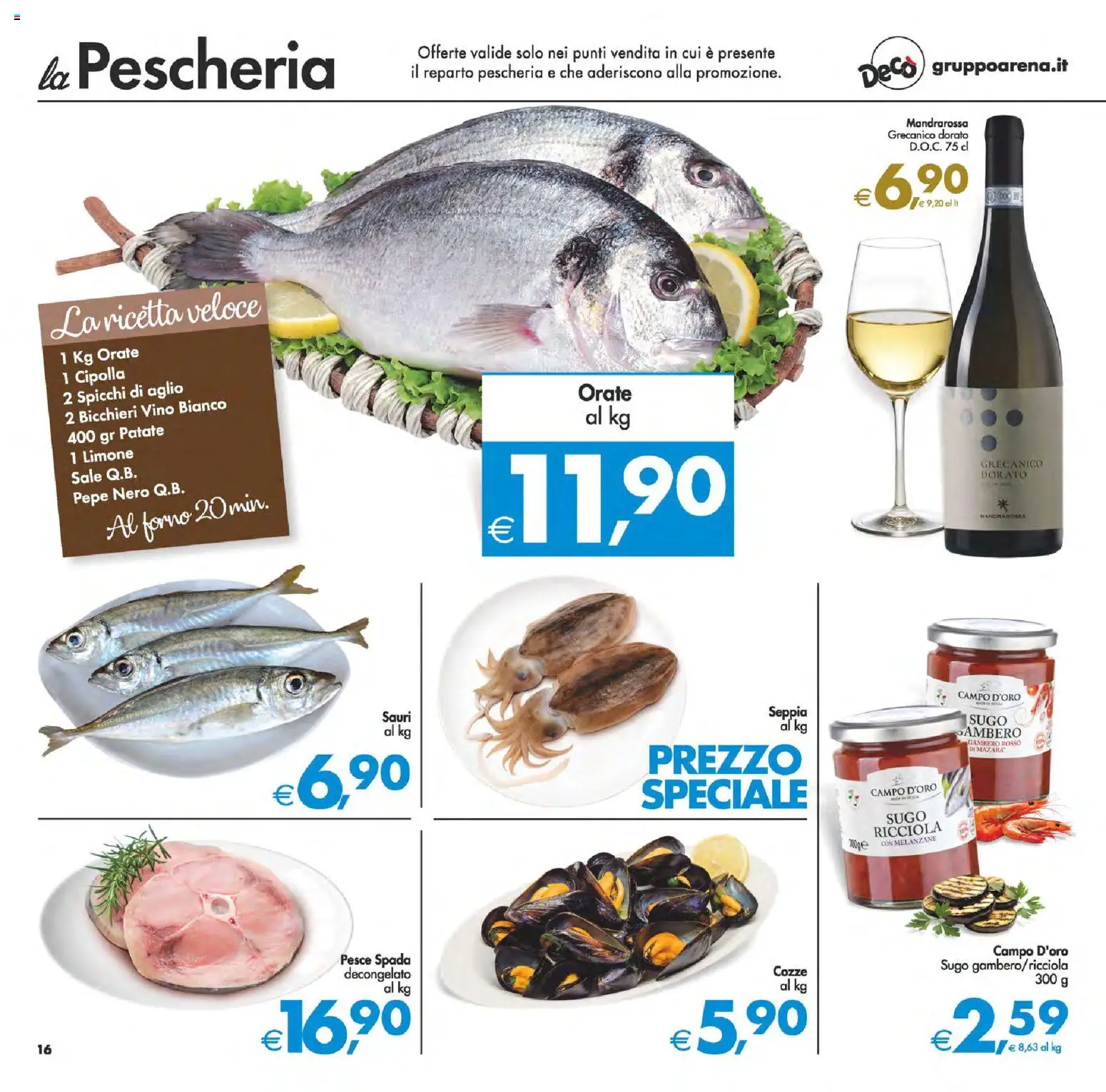 Volantino Decò del 24.02.2026 | Pagina: 20 | Prodotti: Pesce, Pepe, Aglio, Forno