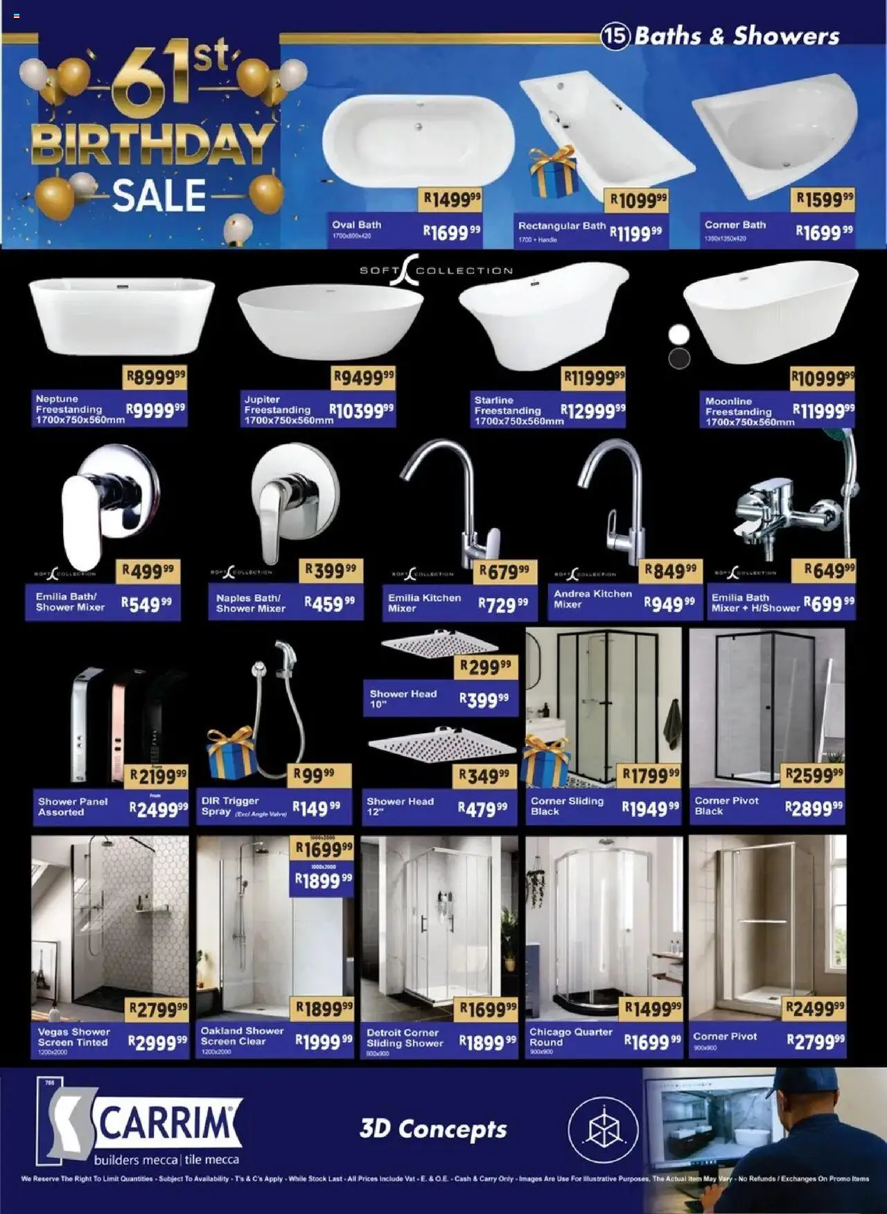 New K. Carrim catalogue – valid from 26.09.2025 | Page: 15 | Products: Mixer, Bath, Valve, Stock
