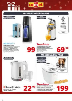 Anteprima del volantino Comet Piccoli Elettrodomestici Caffè e Cucina catalogo valido a partire dal 01.12.2025 | Pagina: 6 | Prodotti: Gasatore, Pasta, Bollitore, Spremiagrumi