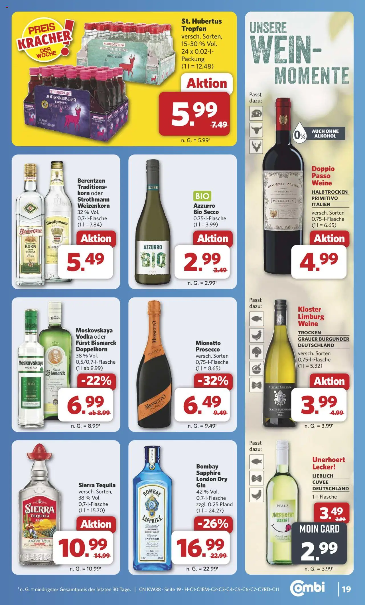 Combi Prospekt 	 – gültig ab 15.09.2025 | Seite: 24 | Produkte: Tequila, Prosecco, Doppio Passo, Wein