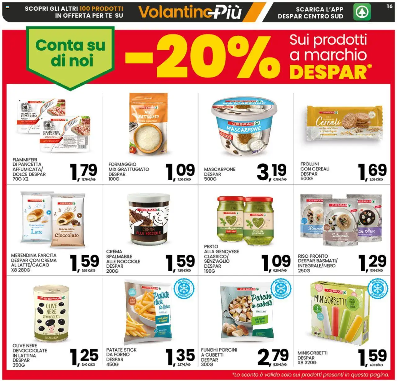 Volantino Interspar del 18.08.2025 | Pagina: 16 | Prodotti: Riso, Formaggio, Pesto, Forno