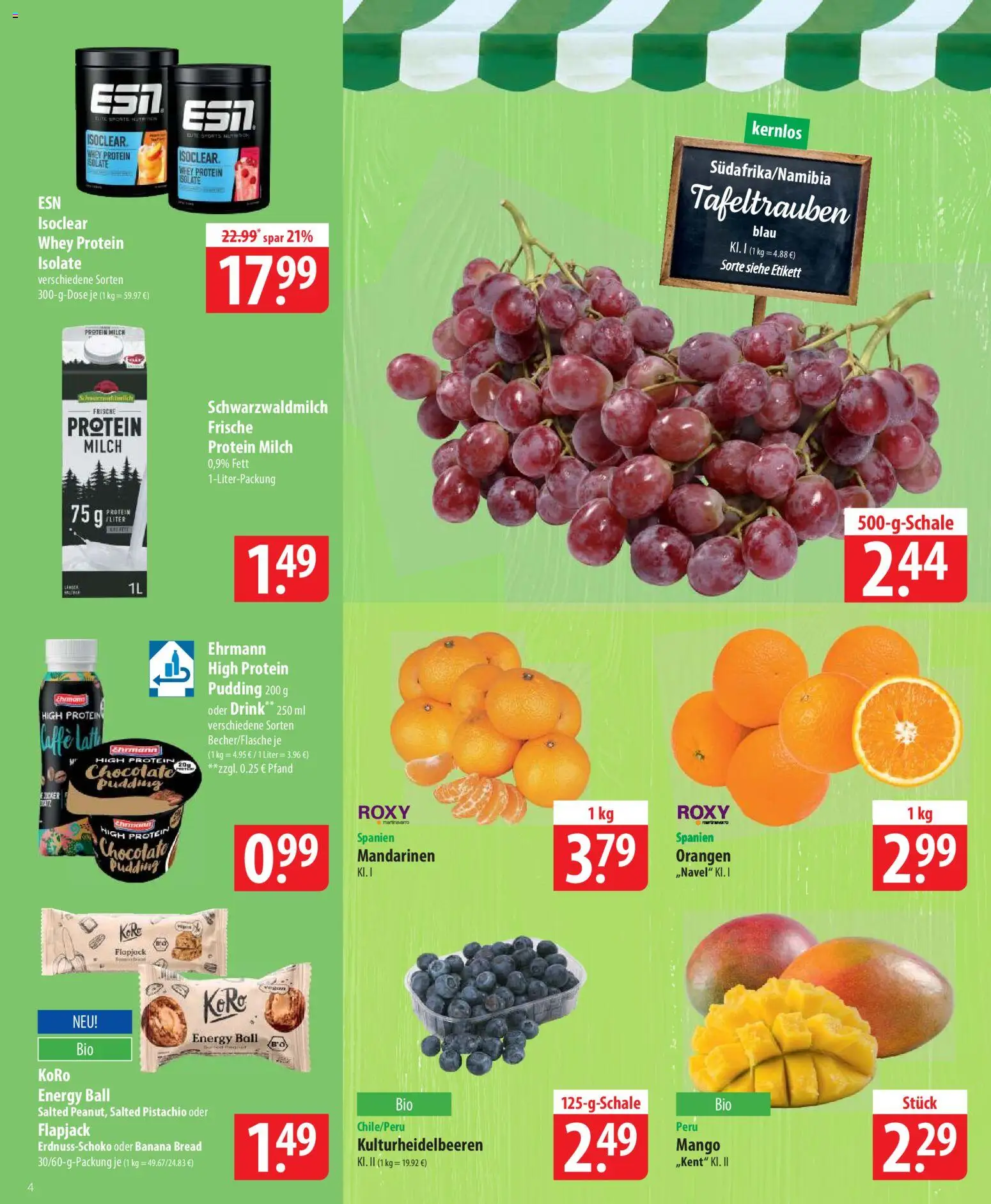 Famila Prospekt 	 – gültig ab 02.03.2026 | Seite: 4 | Produkte: High protein pudding, Energy, Pudding, Mango