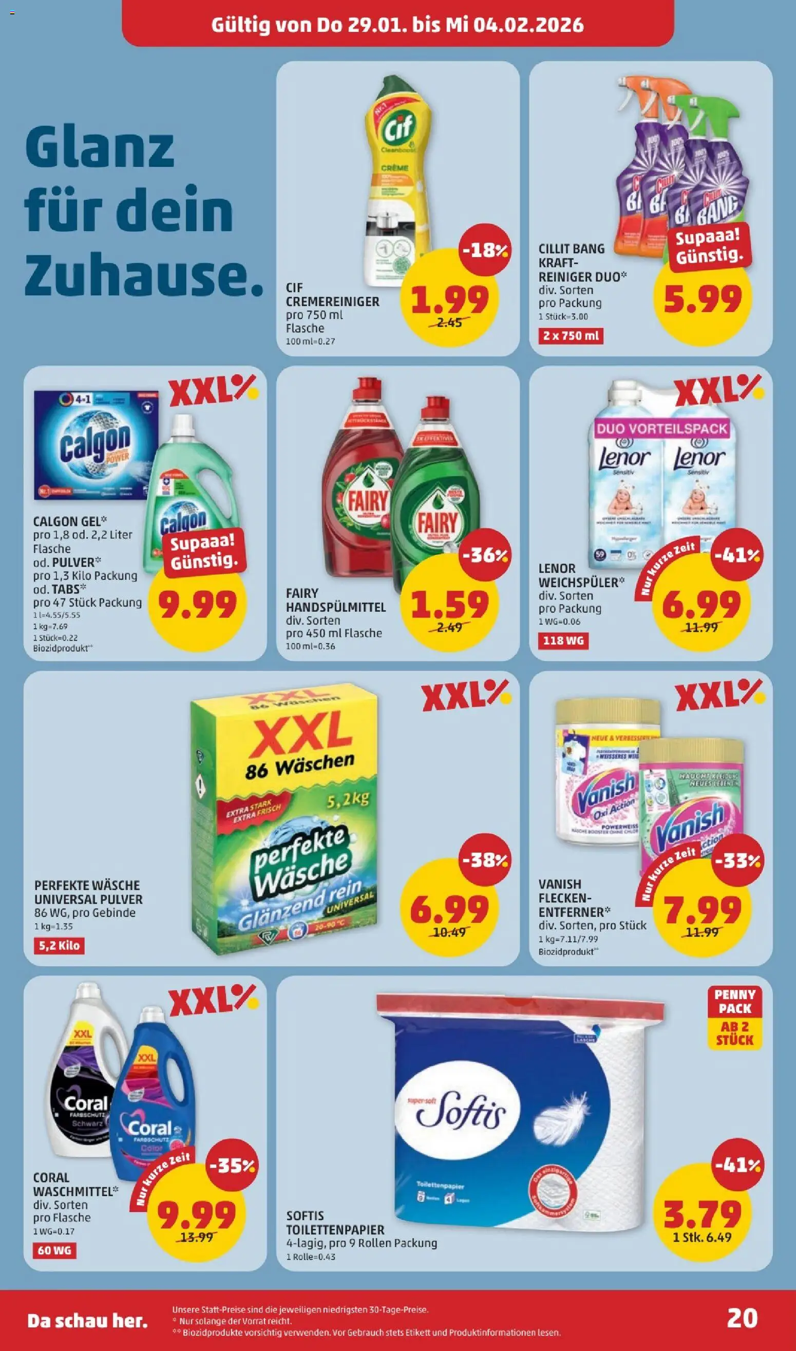 Penny Markt Flugblatt gültig ab 29.01.2026 | Seite: 20 | Produkte: Creme
