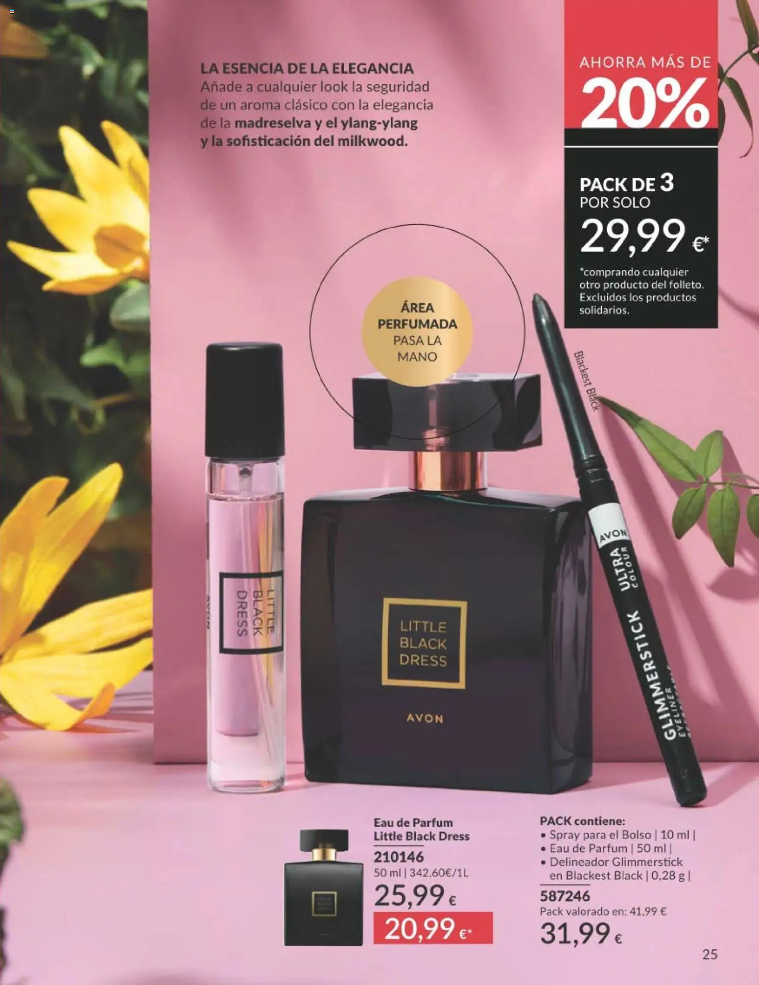 Catálogo AVON campaña 3 │ válido desde el 01.03.2026 | Página: 25 | Productos: Delineador, Bolso, Eau de parfum