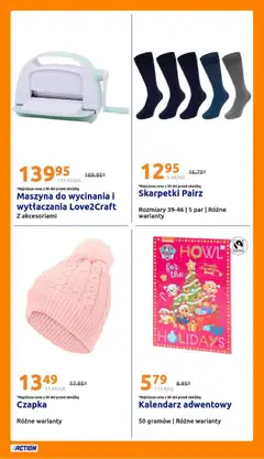 Pogląd oferty "Action Gazetka" - ważna od 05.11.2025 | Strona: 23 | Produkty: Czapka, Skarpetki, Kalendarz adwentowy, Kalendarz