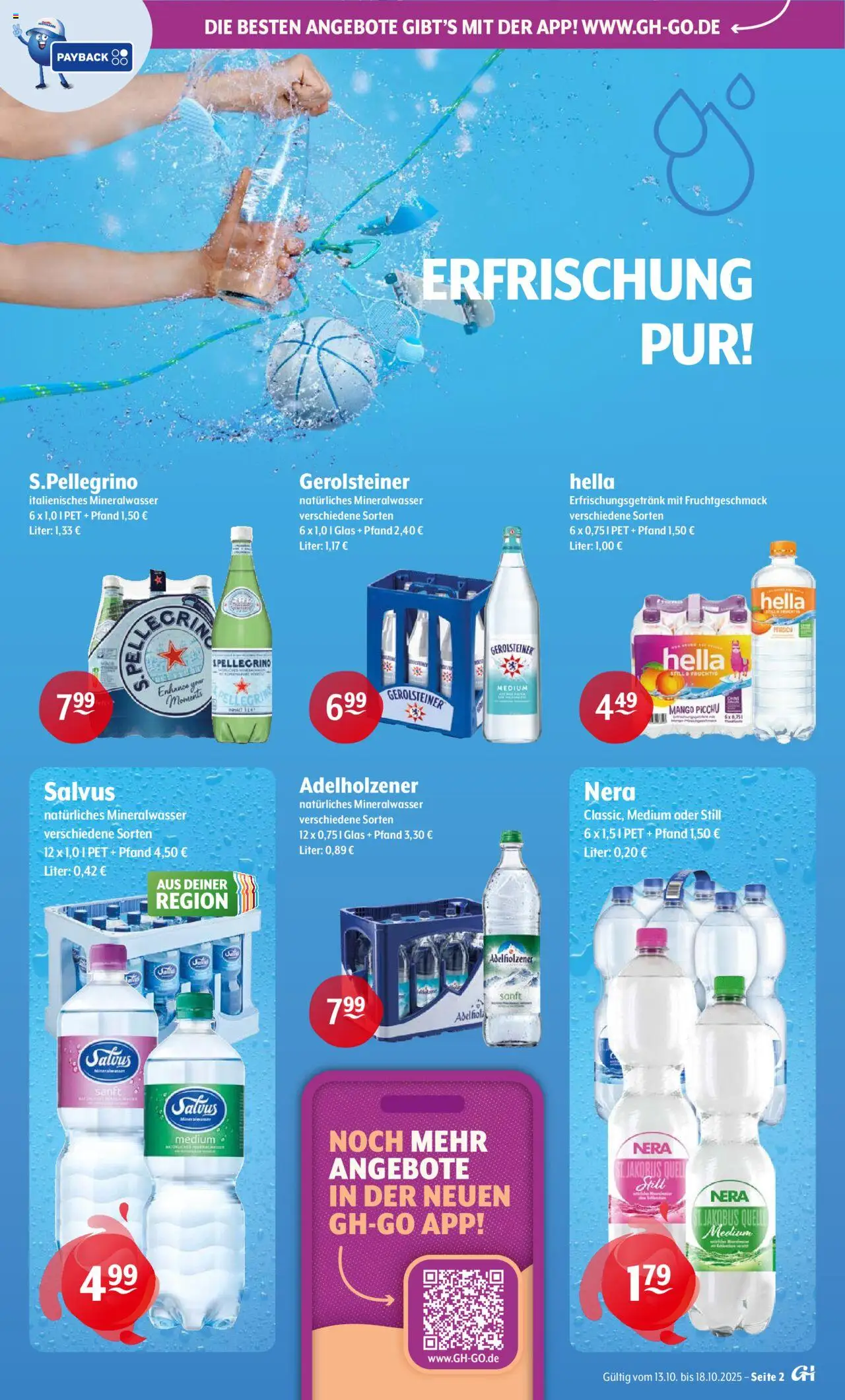 Getränke Hoffmann - Nordrhein - Westfalen – gültig ab 13.10.2025 | Seite: 2 | Produkte: Mineralwasser, Hella, Mango, Gerolsteiner