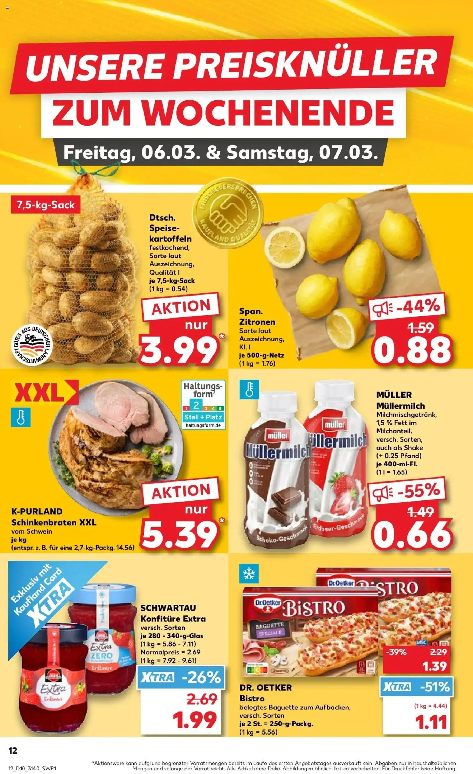 Kaufland Prospekt Halle (Saale)	 – gültig ab 05.03.2026 | Seite: 12 | Produkte: Kartoffeln, Müllermilch, Muller mullermilch, Zitronen