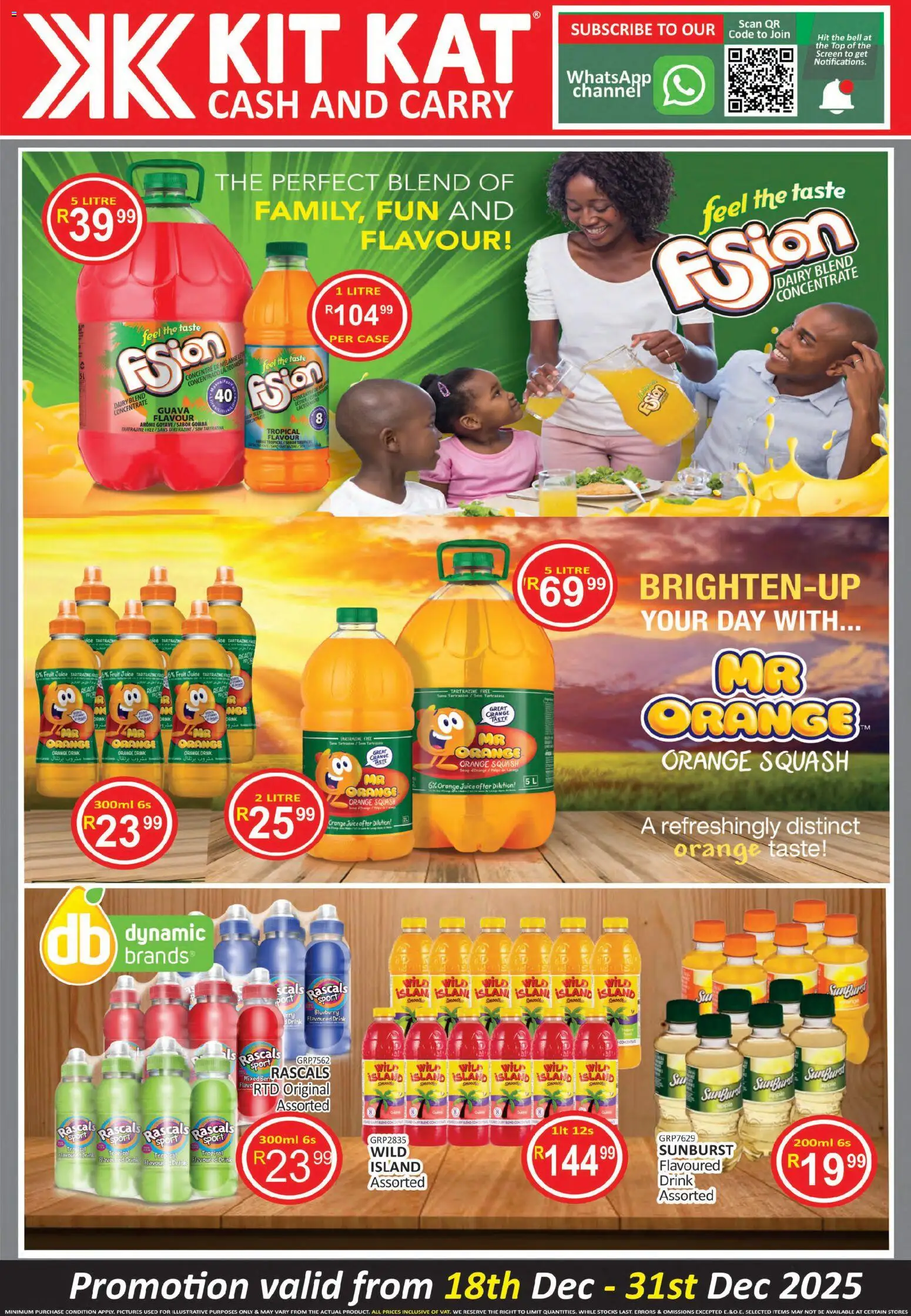 New KIT KAT Cash & Carry catalogue – valid from 18.12.2025 | Page: 2 | Products: Case, Squash, Fruit, Dairy blend