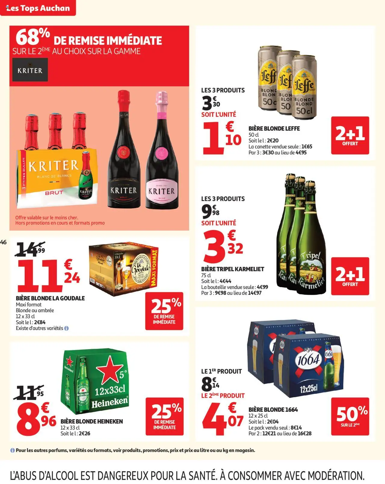 {H1} | Page: 46 | Produits: Biere blonde 1664, Biere blonde la goudale, Bière blonde, Bière blonde Heineken