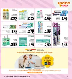 Volantino Spazio Conad del 15.09.2025 | Pagina: 19 | Prodotti: Jordan, Crema, Bagno, Doccia