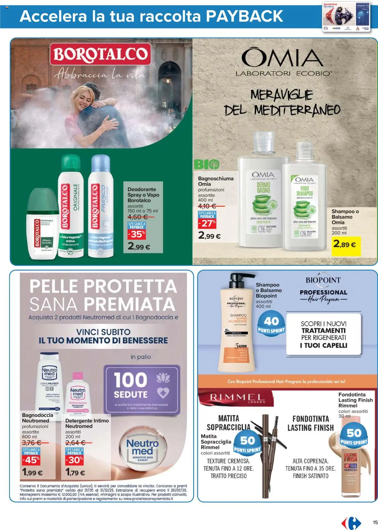 Volantino Carrefour del 23.10.2025 | Pagina: 15 | Prodotti: Shampoo, Sapone, Bagno, Profumo
