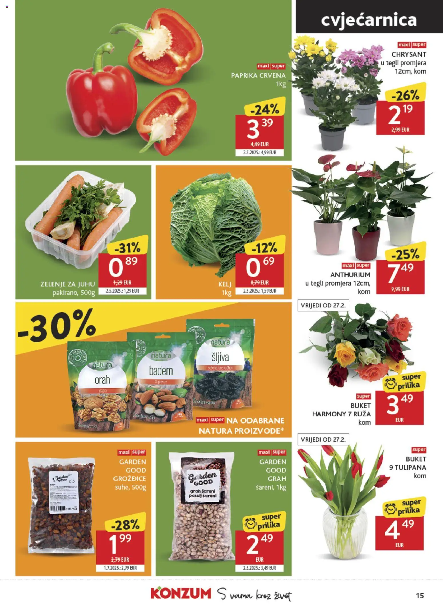 Konzum HR akciós ujság - amely érvényes a következő dátumtól: 25.02.2026 | Oldal: 15