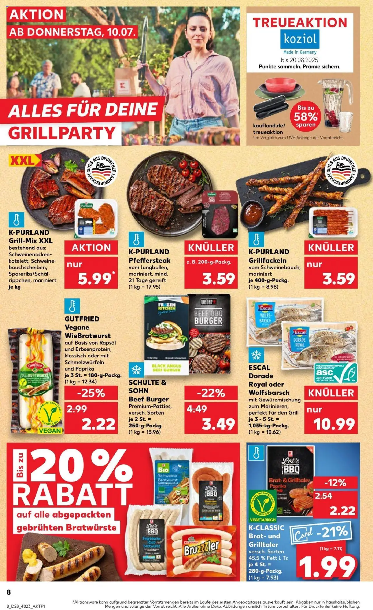 Kaufland prospekt Staßfurt	 - gültig ab dem 13.07.2025 | Seite: 23 | Produkte: Dorade, Grill, Bratwurst, Paprika