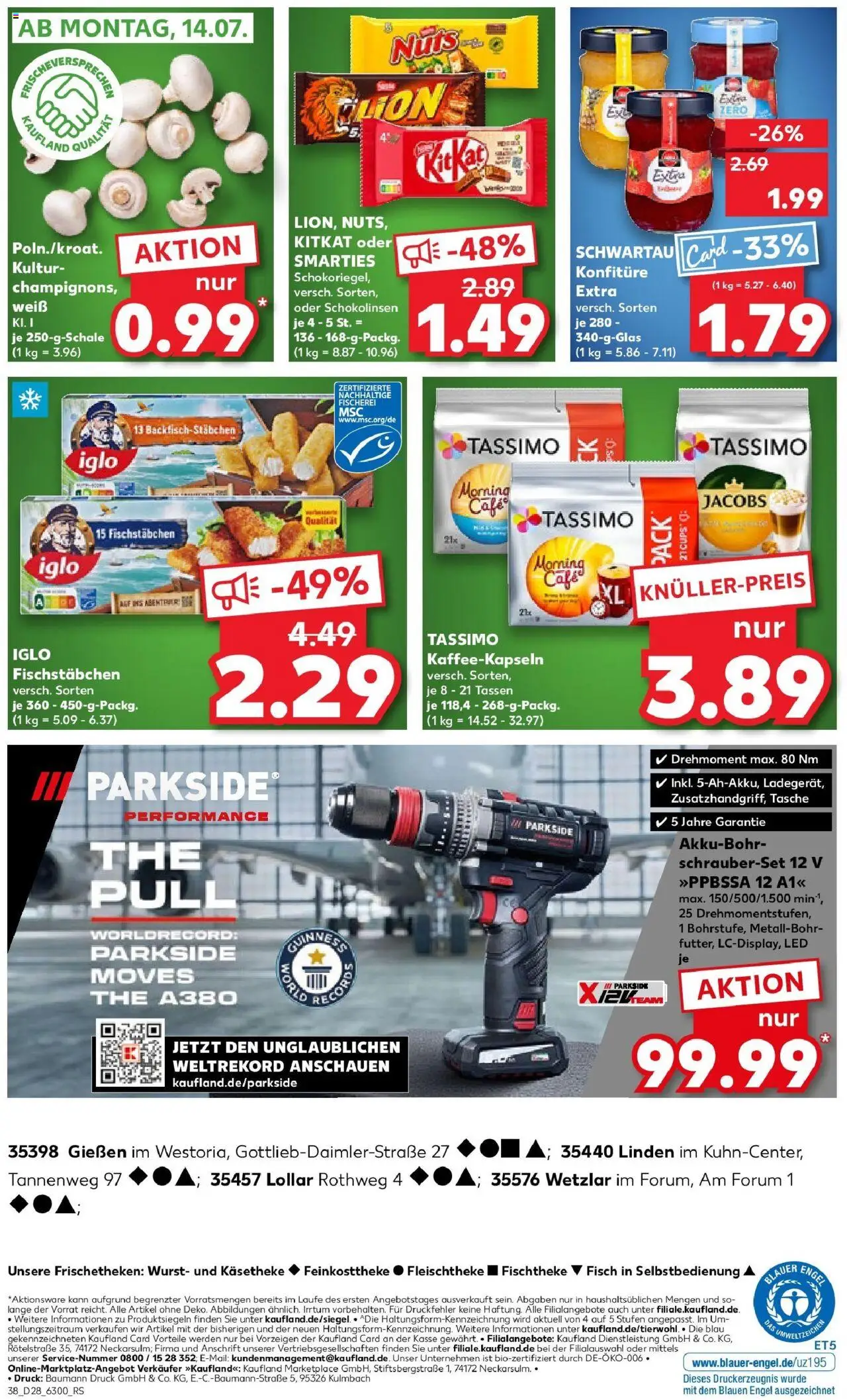 Kaufland prospekt Wetzlar	 - gültig ab dem 13.07.2025 | Seite: 5 | Produkte: Tasche, Iglo, Smarties, Wurst