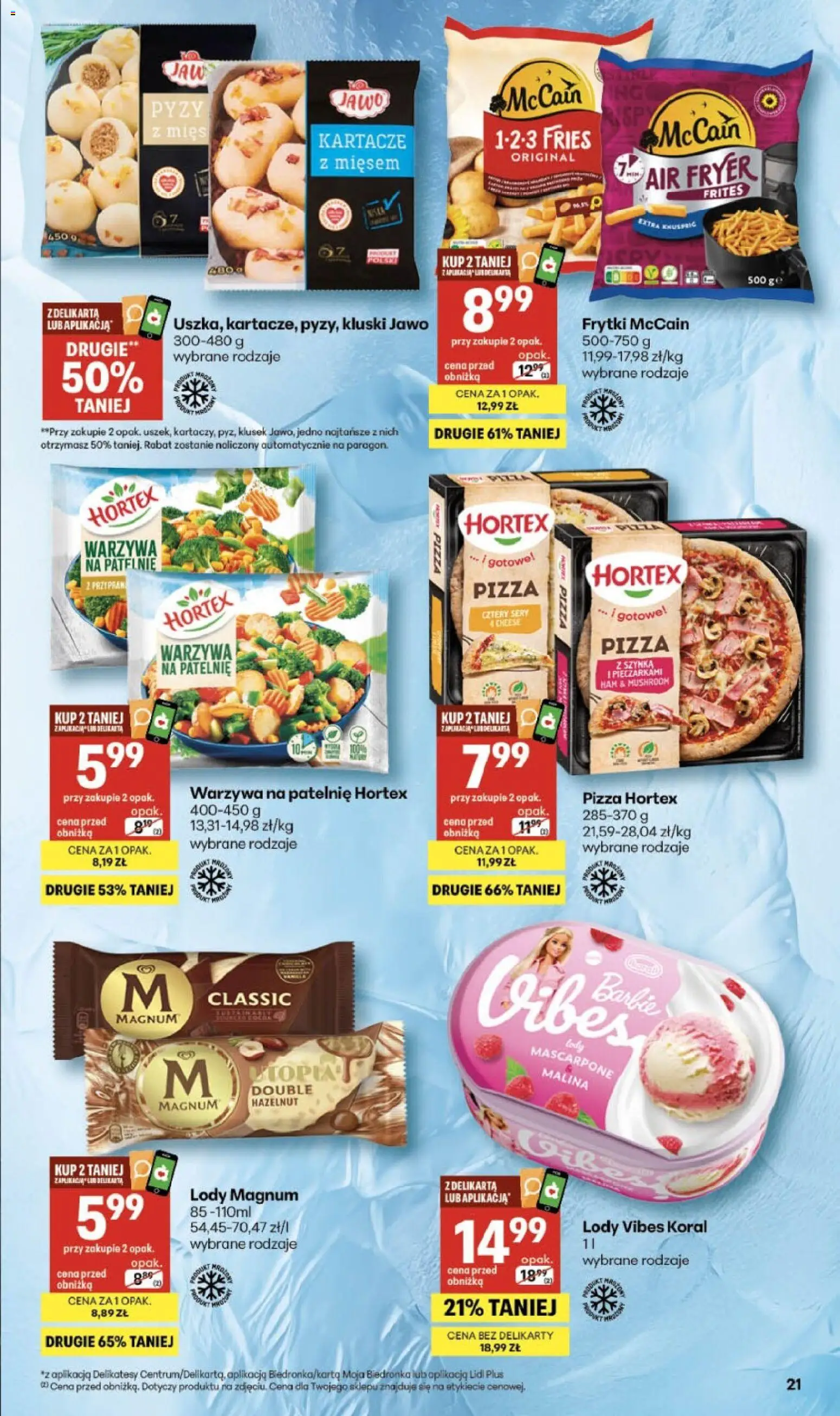 Delikatesy Centrum Gazetka od 26.02.2026 | Strona: 21 | Produkty: Malina, Barbie, Patelnie, Lody