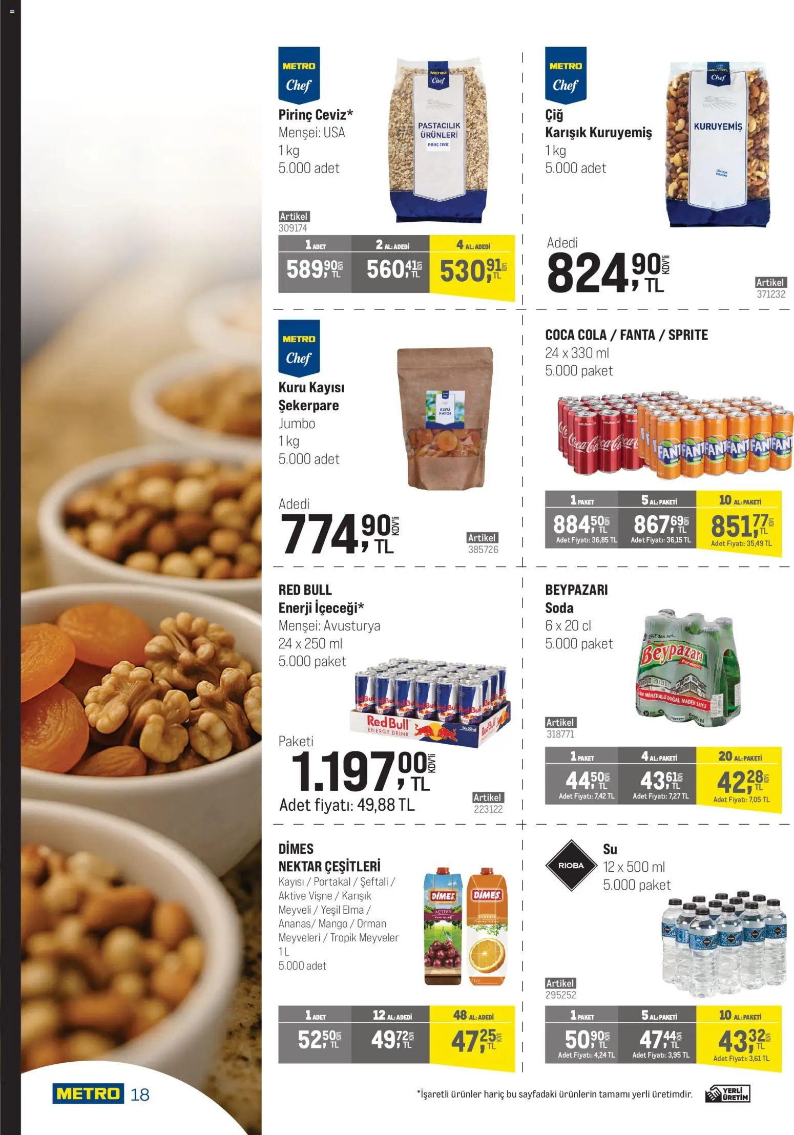 Metro - Şehir Otelleri - 12.11.2025 tarihinden itibaren geçerlidir | Sayfa: 18 | Ürünler: Elma, Pirinç, Soda, Fanta