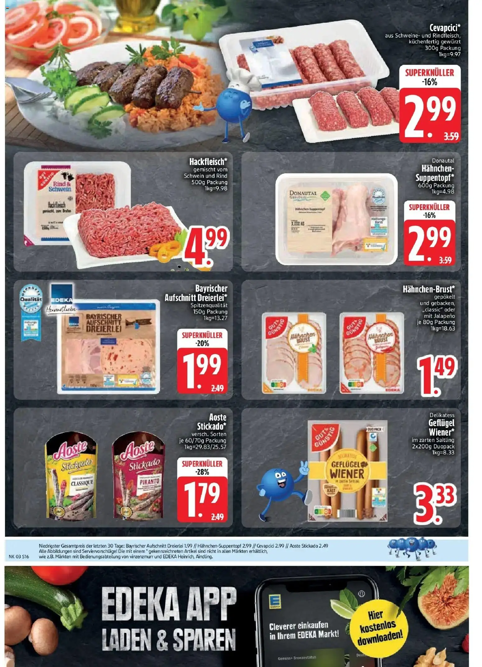 Edeka prospekt München	 – gültig ab 11.01.2026 | Seite: 18 | Produkte: Hahnchen, Cevapcici, Hackfleisch