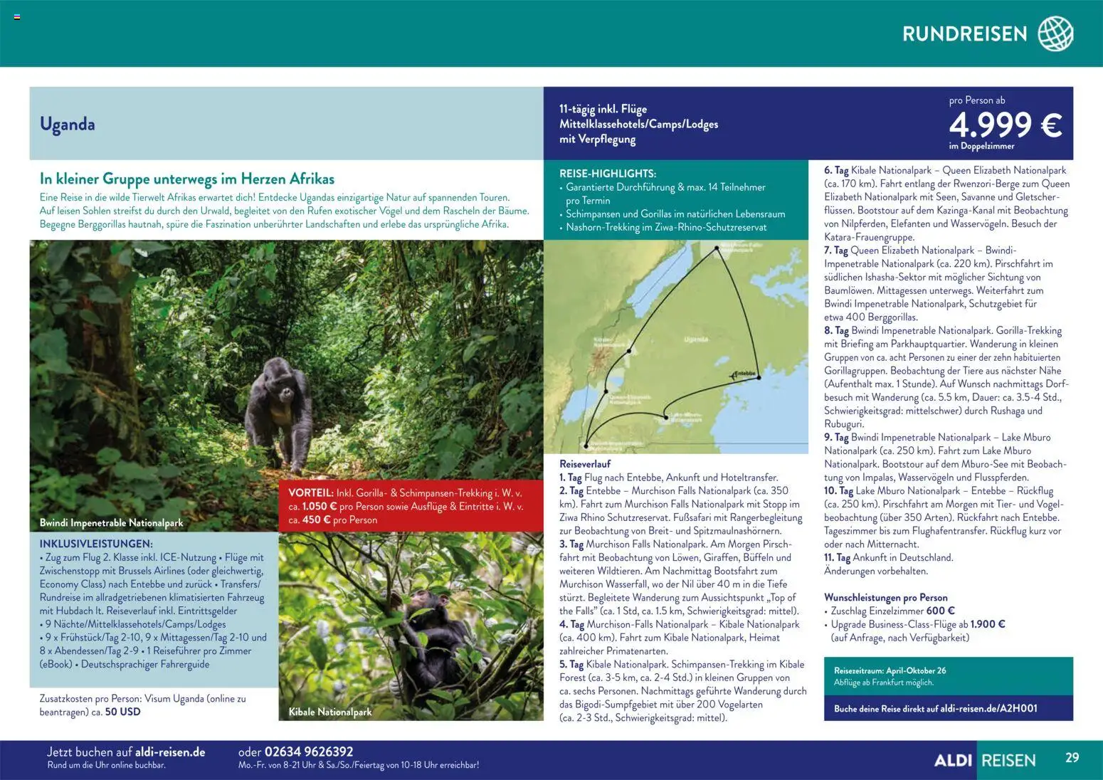 Aldi Reisen Unsere Traumreisen – gültig ab 01.11.2025 | Seite: 29 | Produkte: Uhr